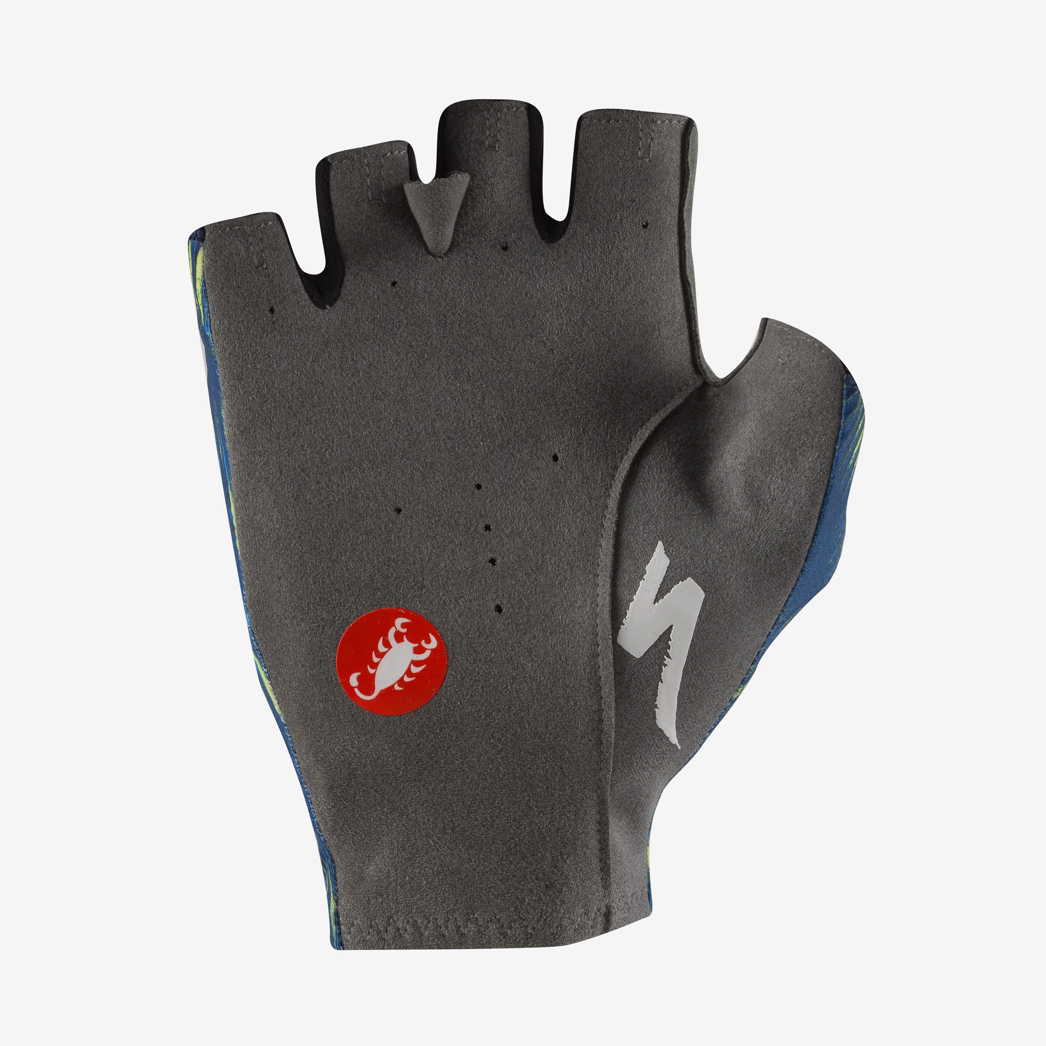 Competizione glove no pad - blue/electric lime - castelli