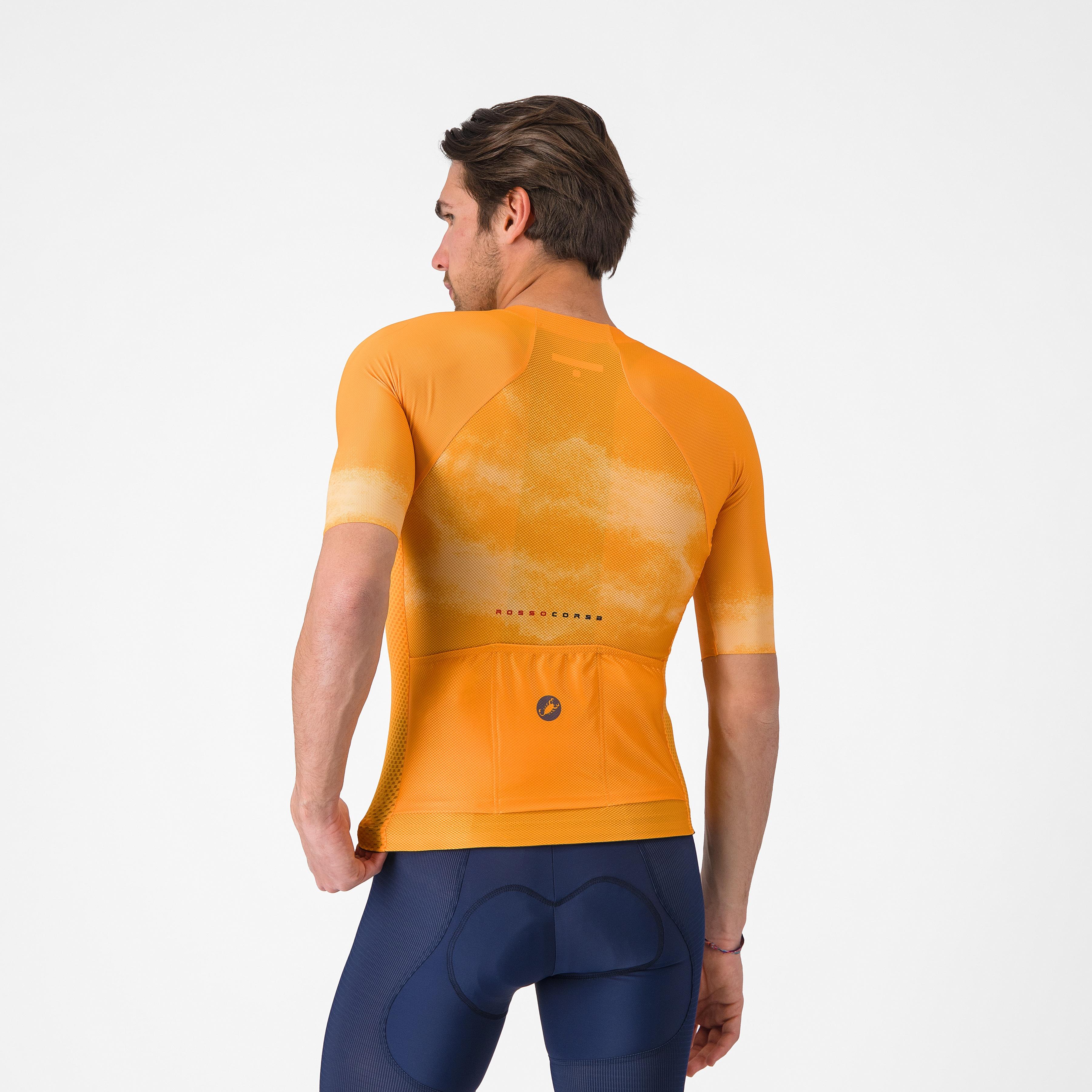Climber's a/c jersey - vivid orange/smoky gray - castelli