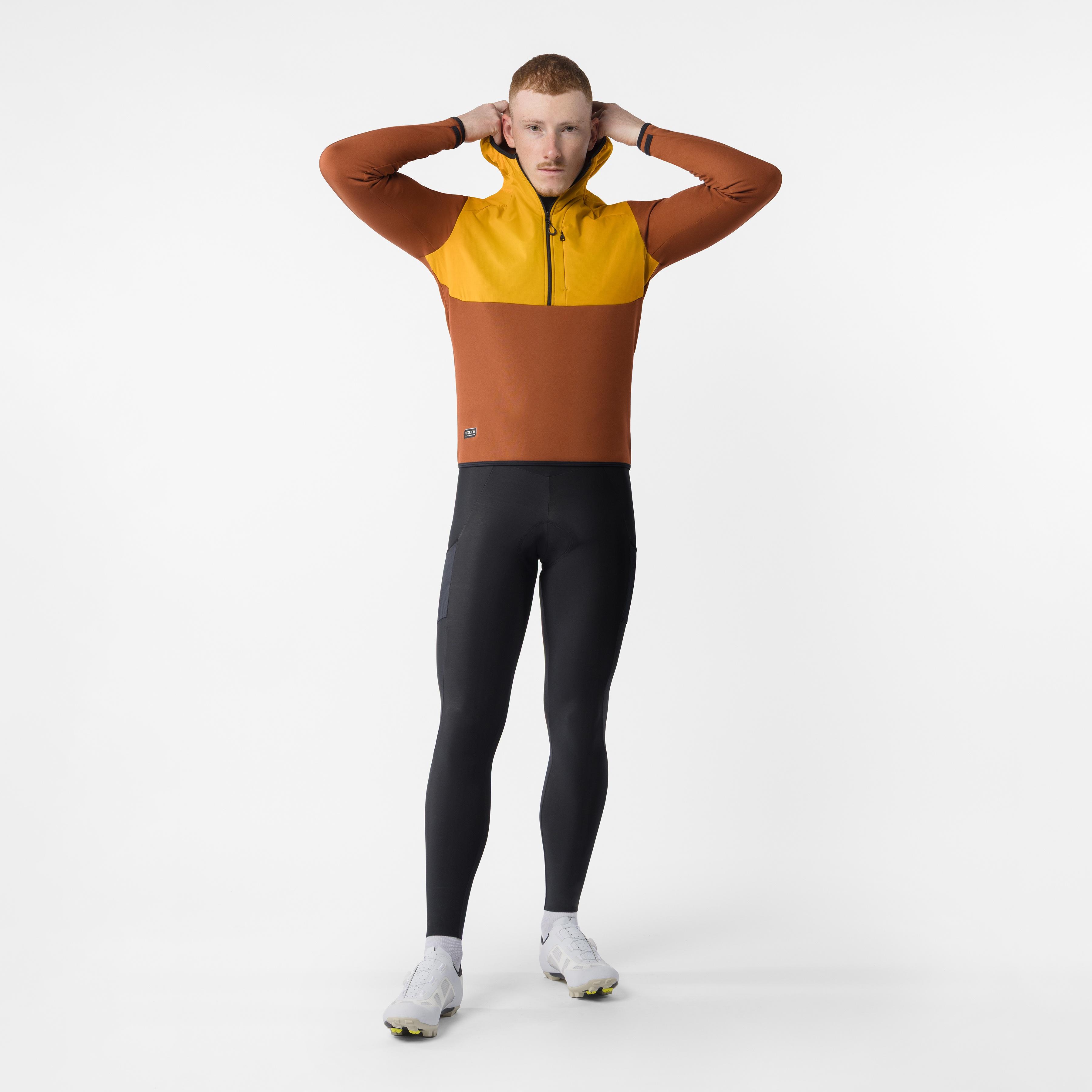 Unltd roam hoodie - mocha/yellow - castelli