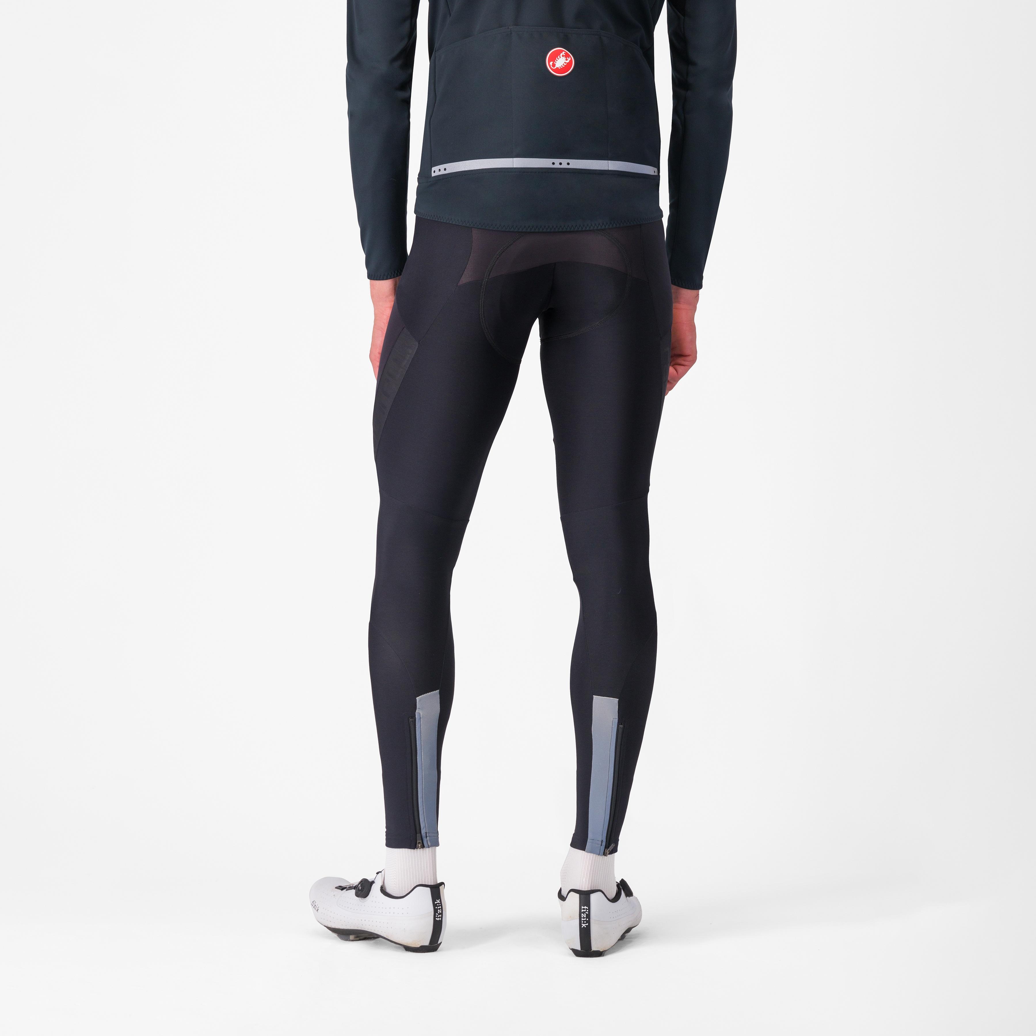 Sorpasso ros bibtight - black/silver reflex - castelli