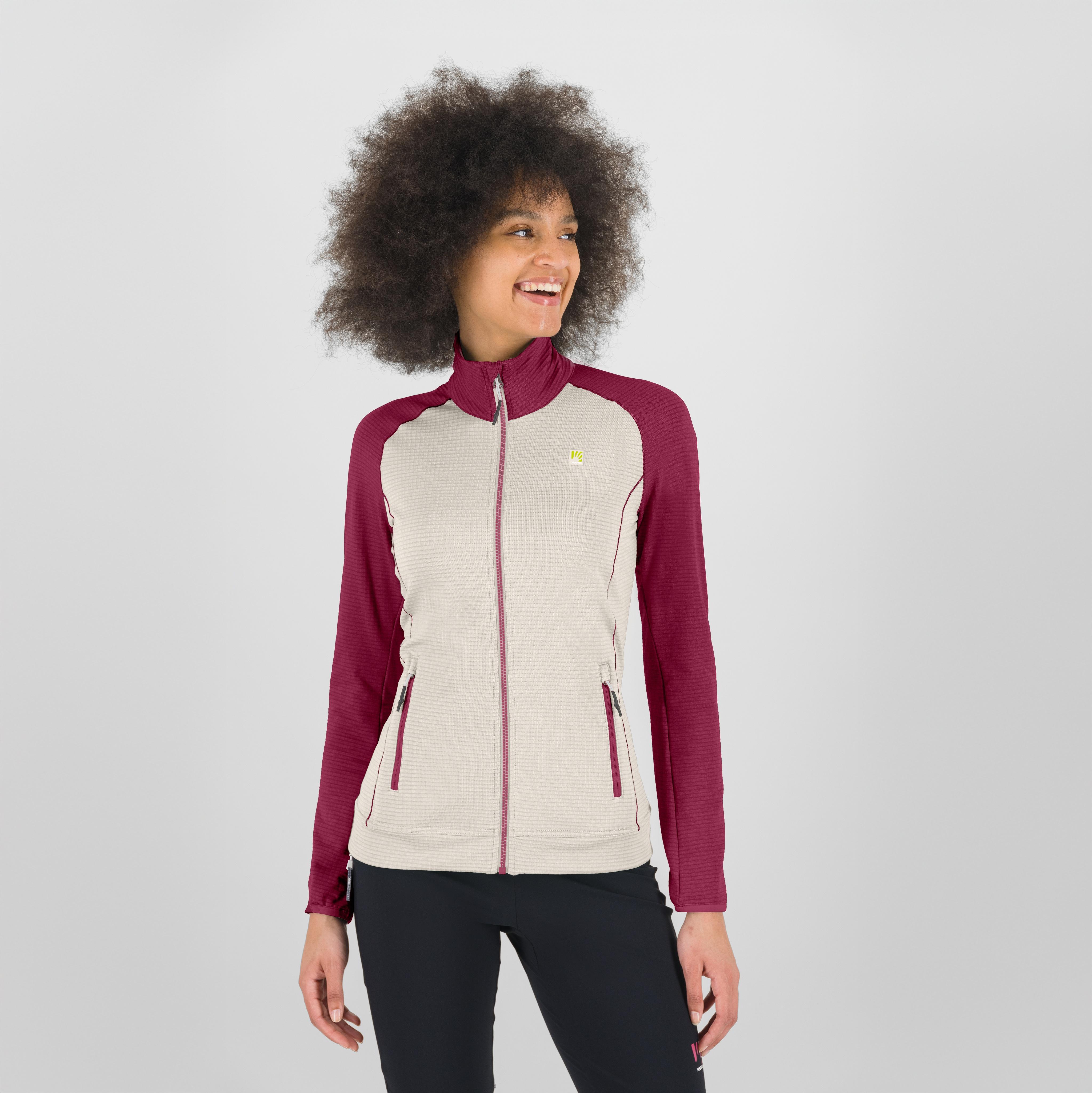 Ambrizzola w full zip - pristine/beet red - karpos