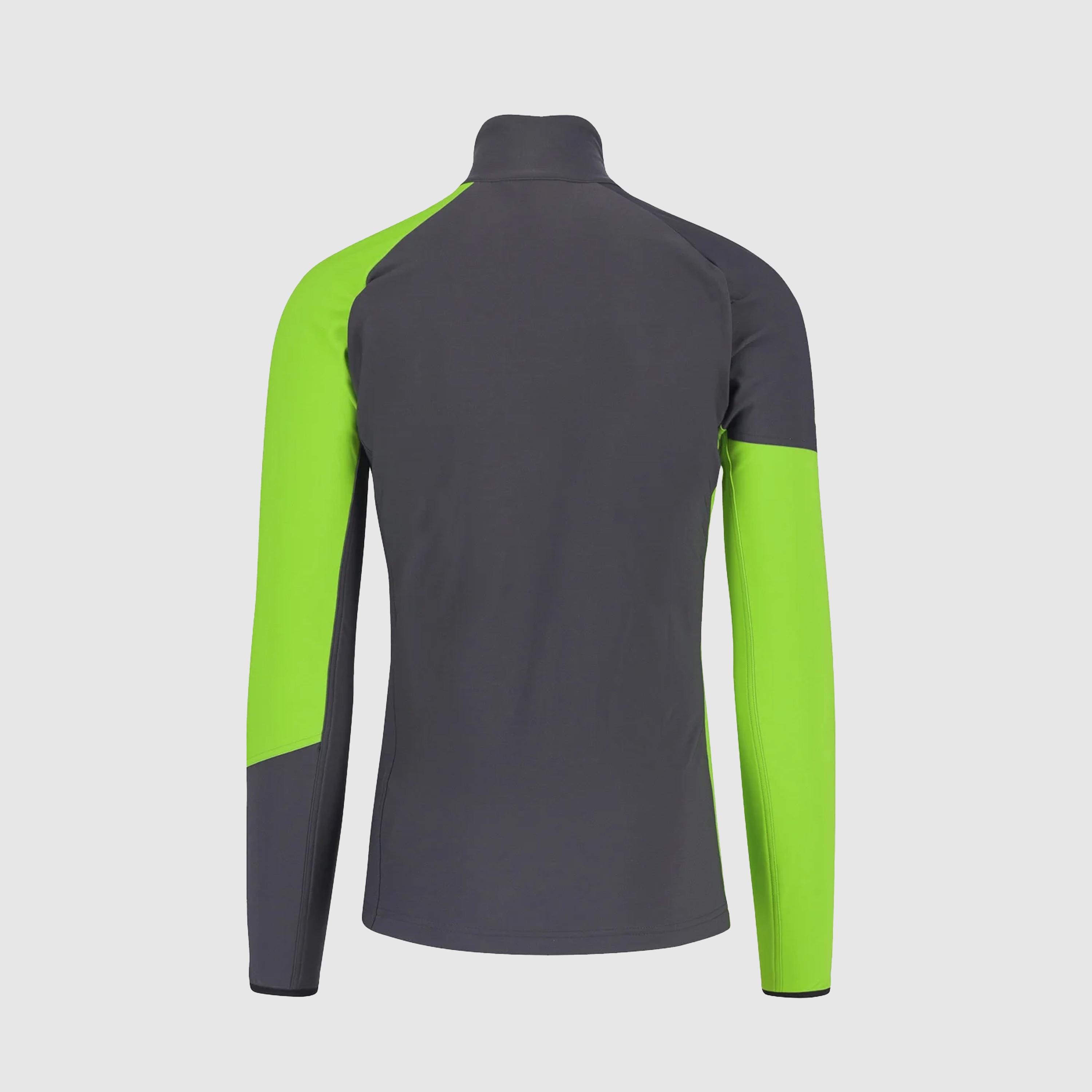 Santino full-zip fleece - asphalt green flash - karpos