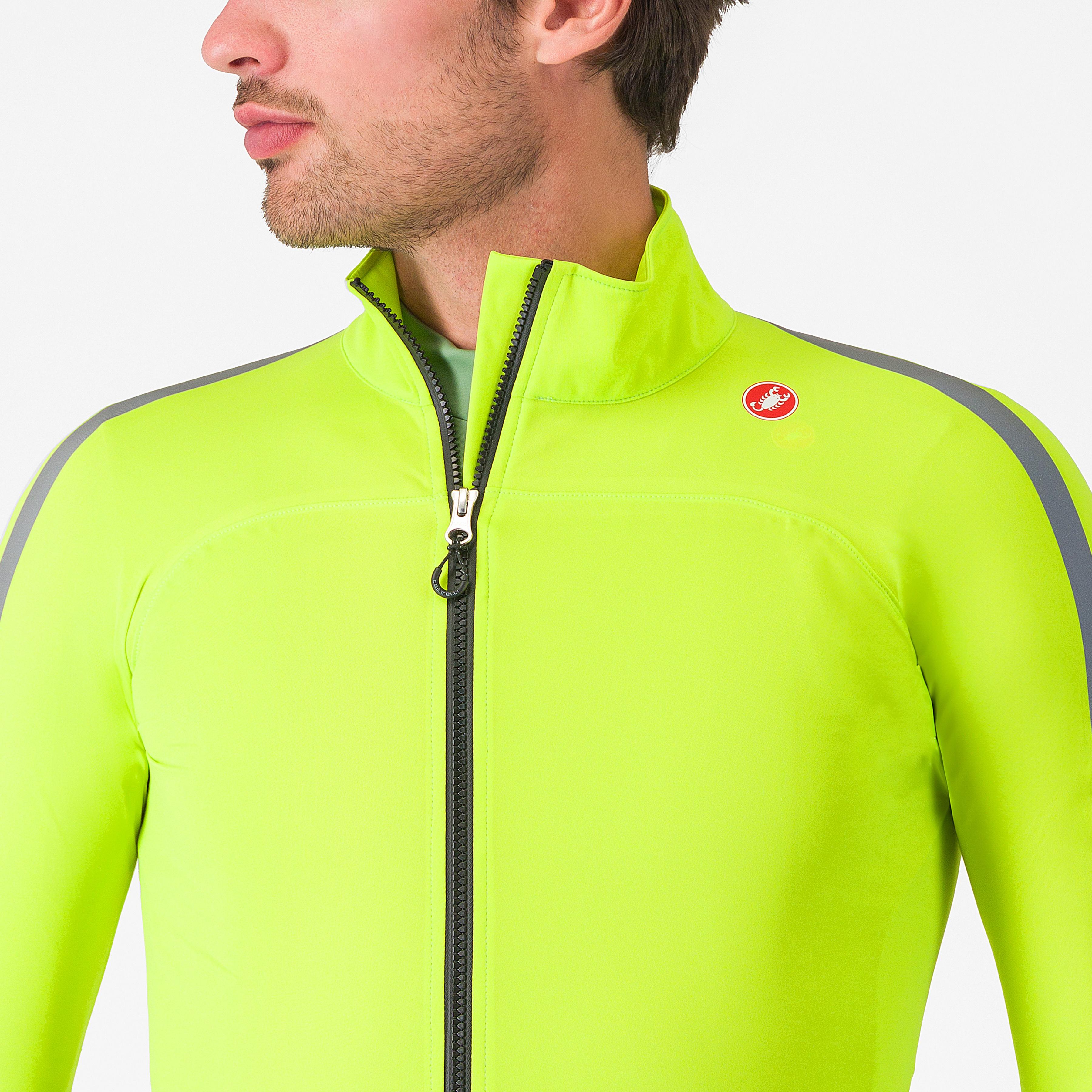 Ultra rain cape - electric lime/silver reflex - castelli