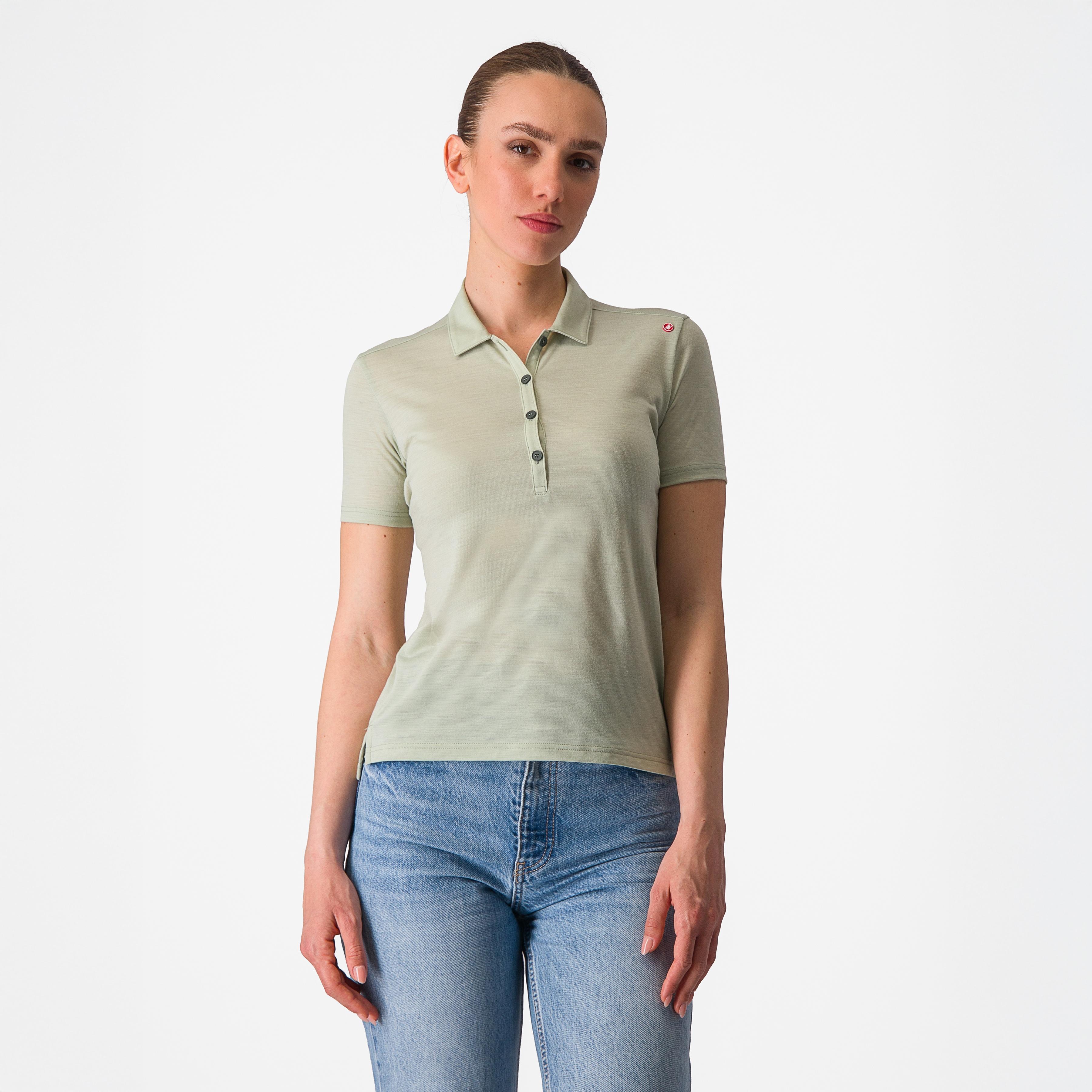 Merino w polo - desert green - castelli
