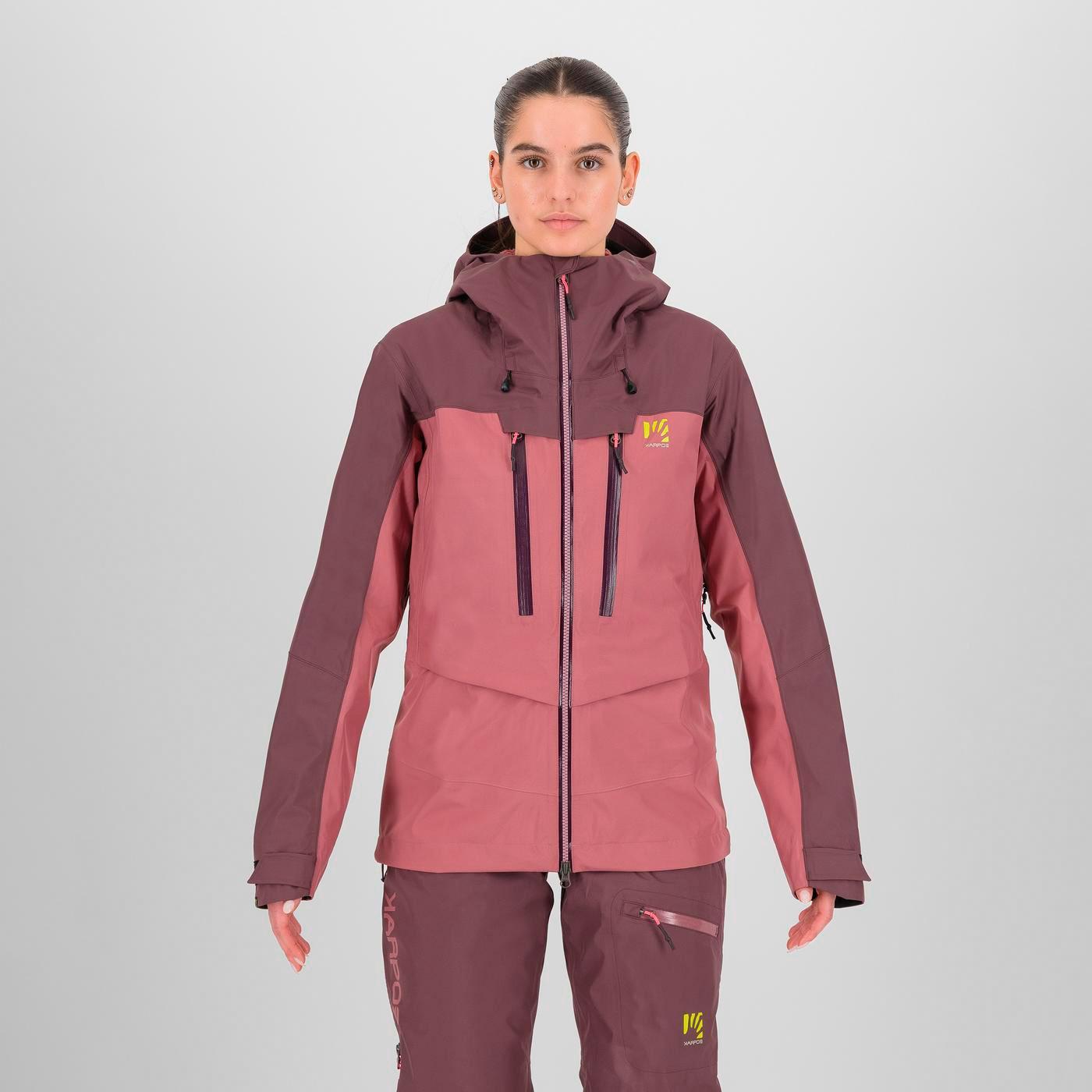 Midi shell w jacket - deco rose/huckleberry - karpos