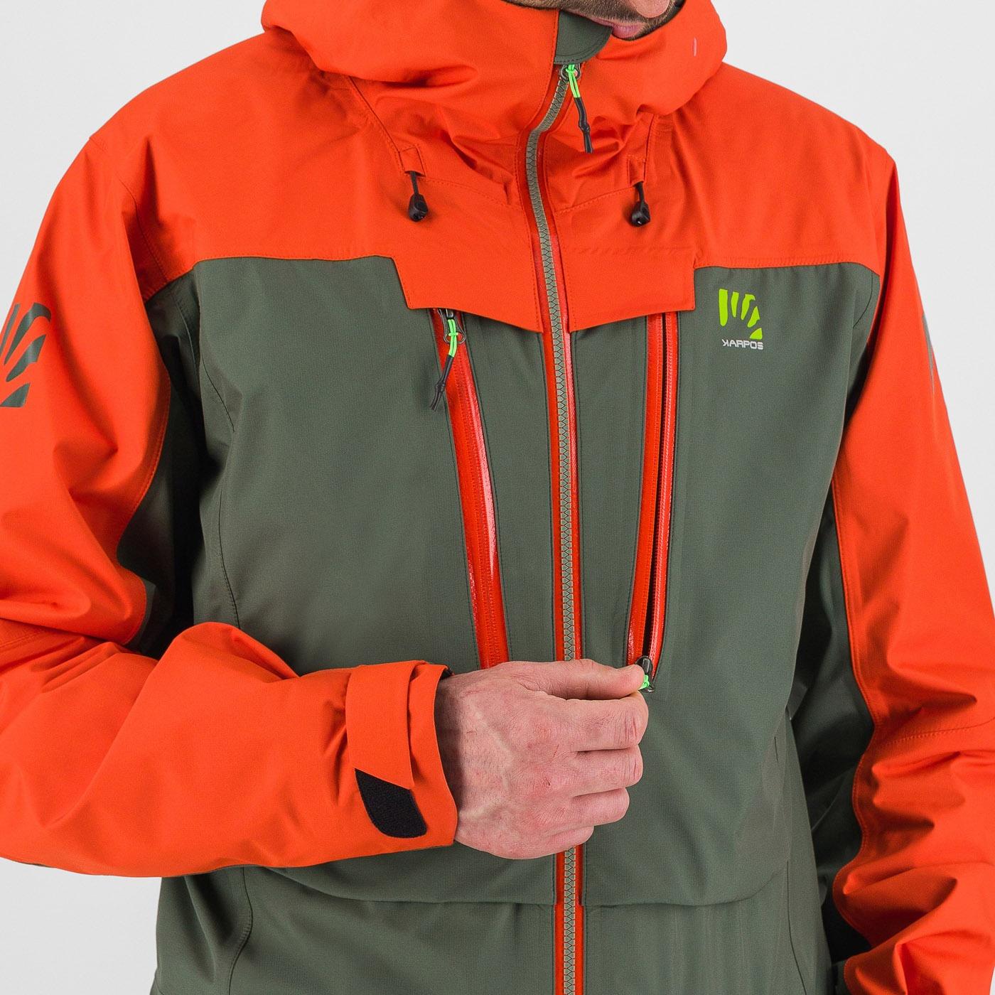 Midi shell jacket - thyme/spicy orange - karpos