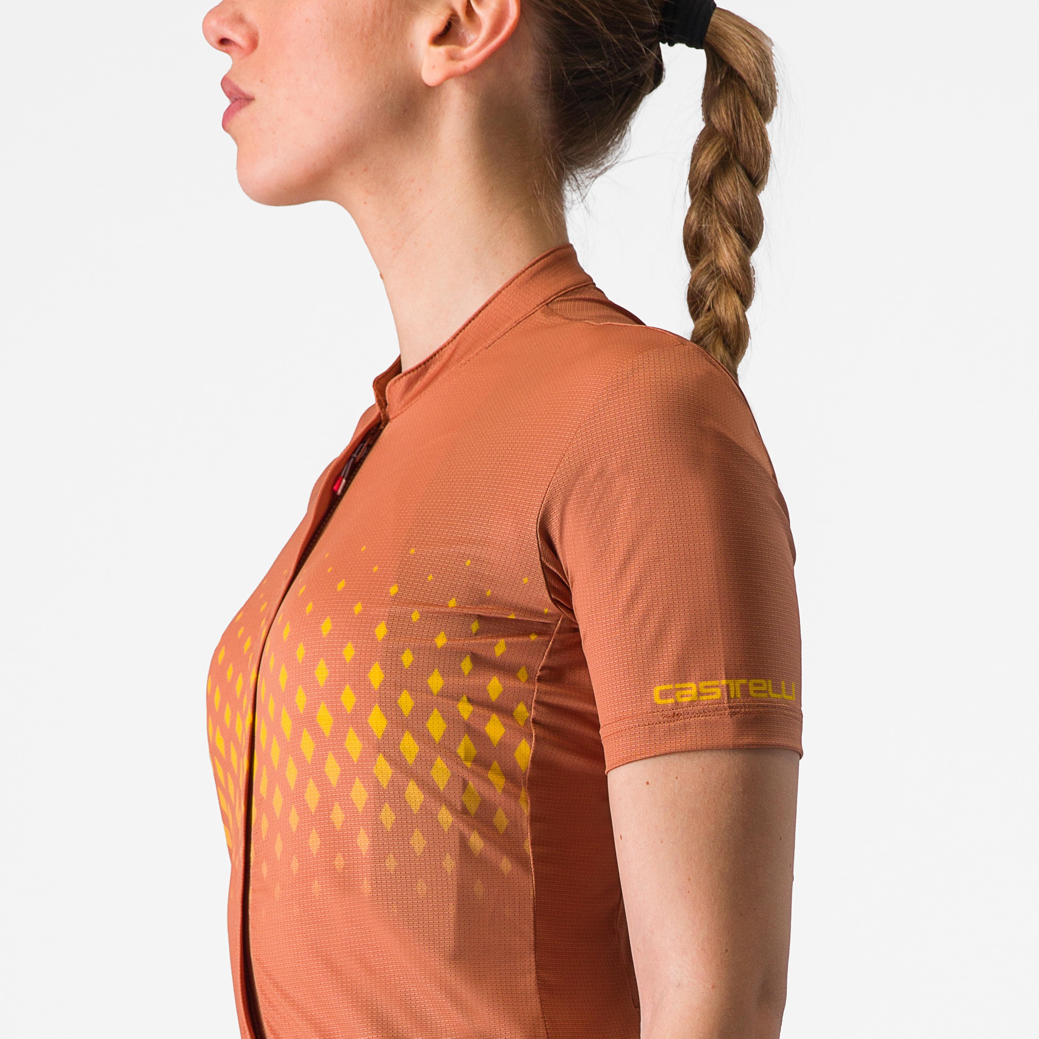 Unlimited sentiero 3 jersey - mocha/goldenrod - castelli