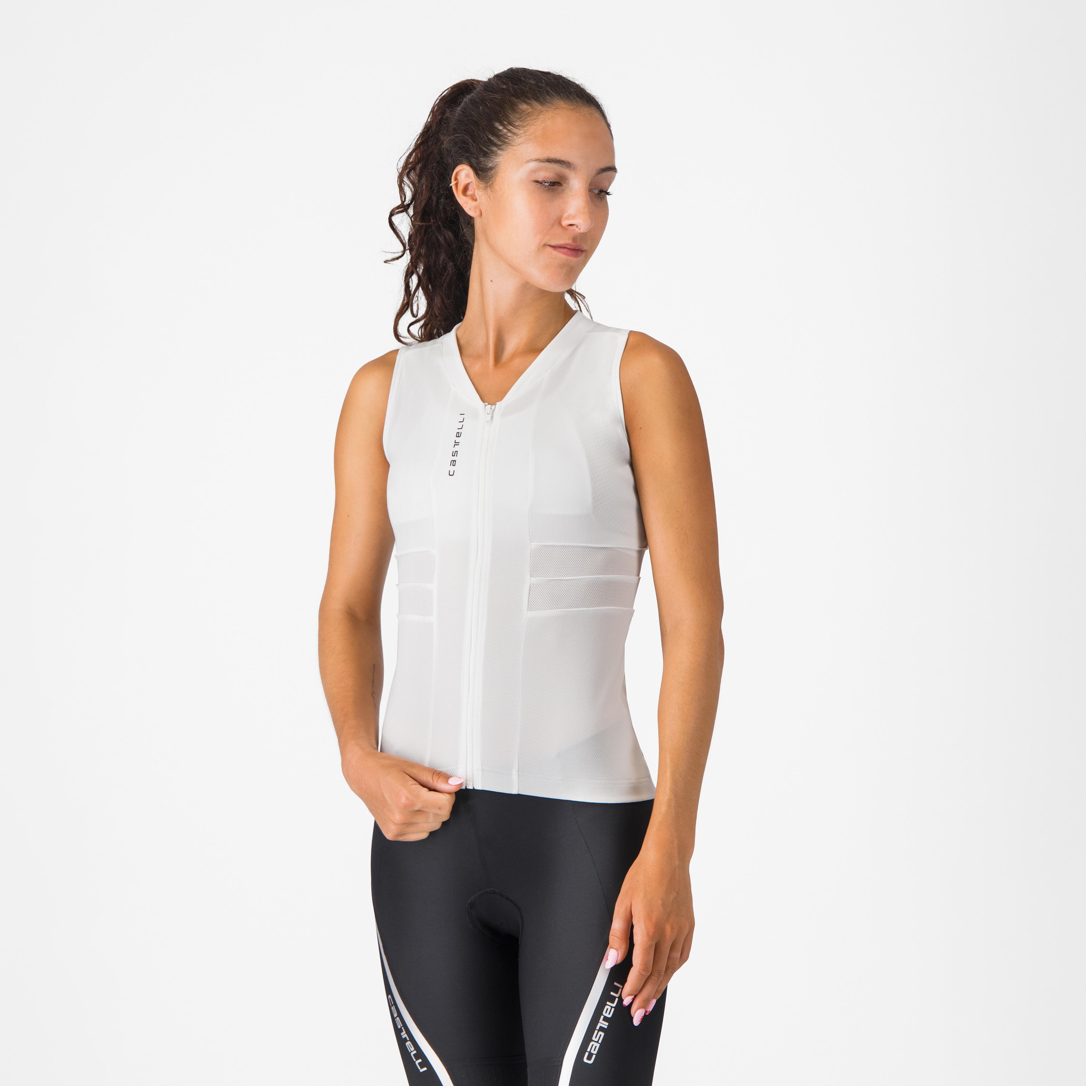 Anima 4 sleeveless - ivory/light black - castelli