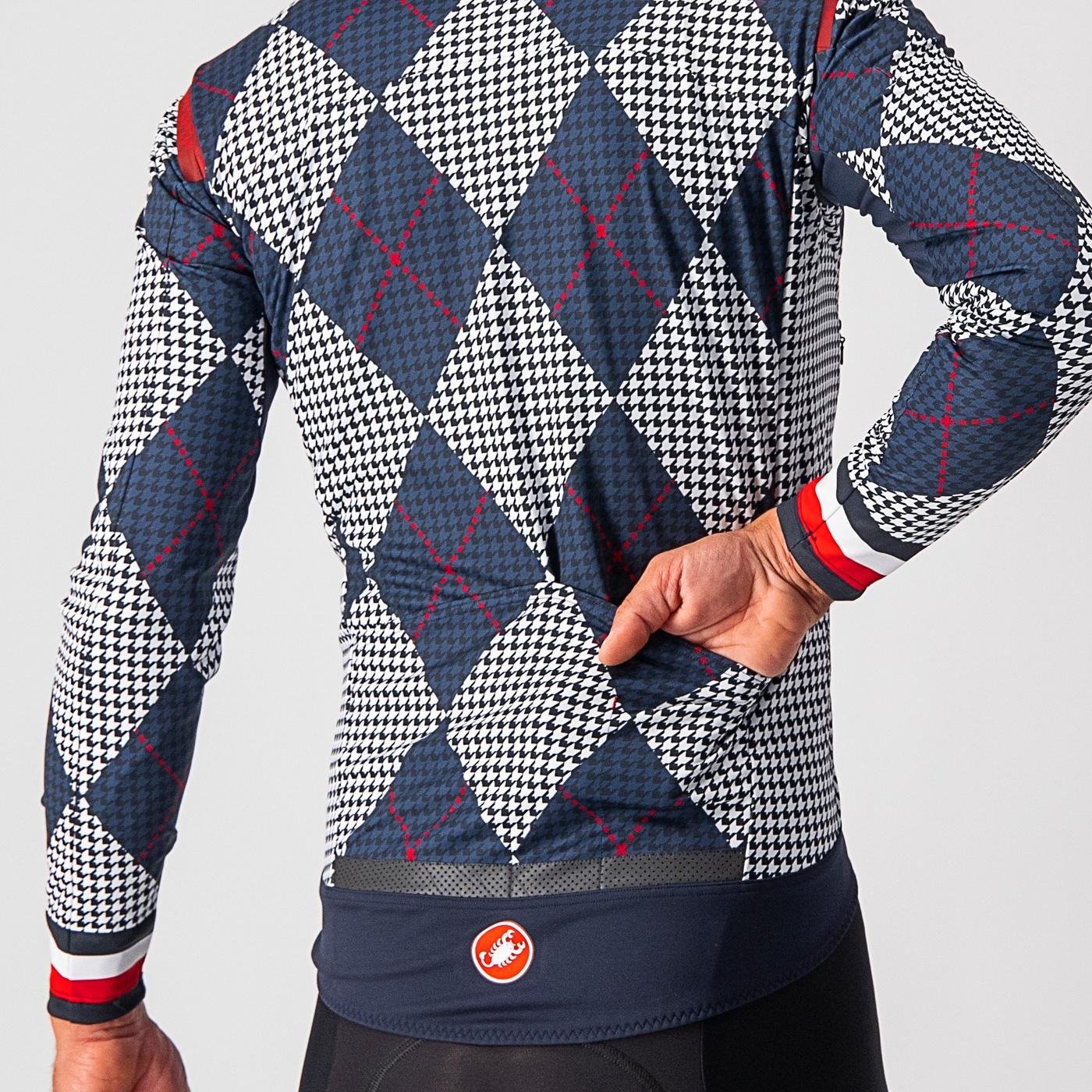 Perfetto ros long sleeve - savile blue/white-pro red-argy - castelli