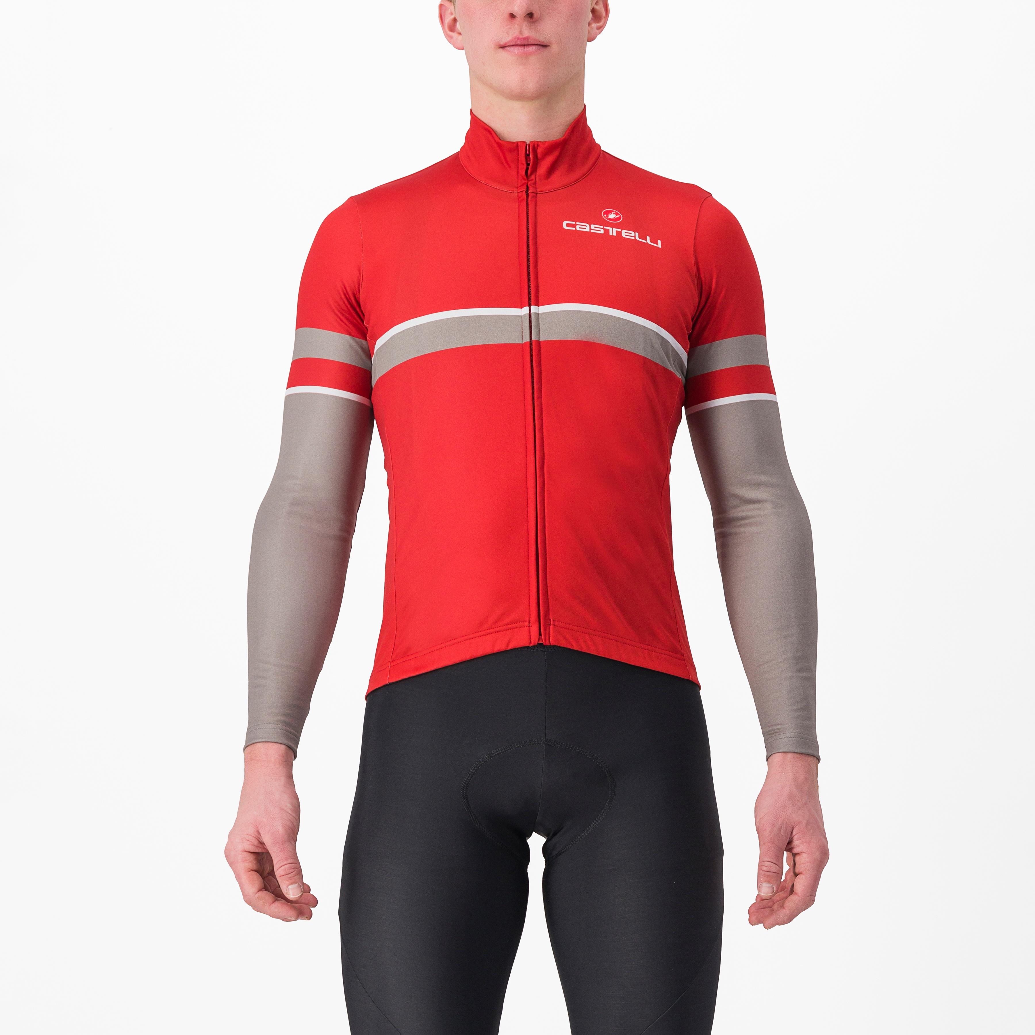 Retta ls jersey - pompeian red/nickel gray - castelli