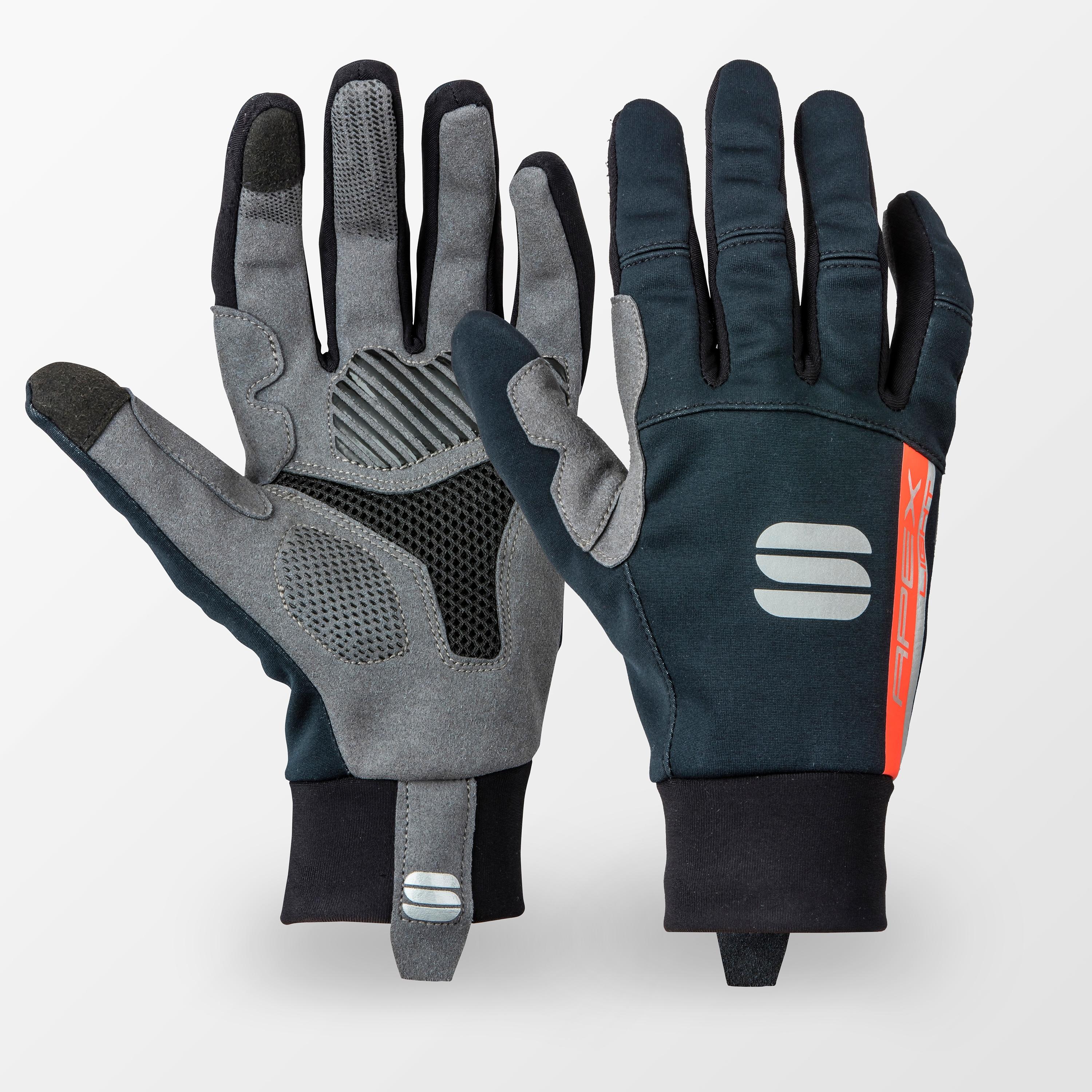 Apex light w gloves - black black - sportful