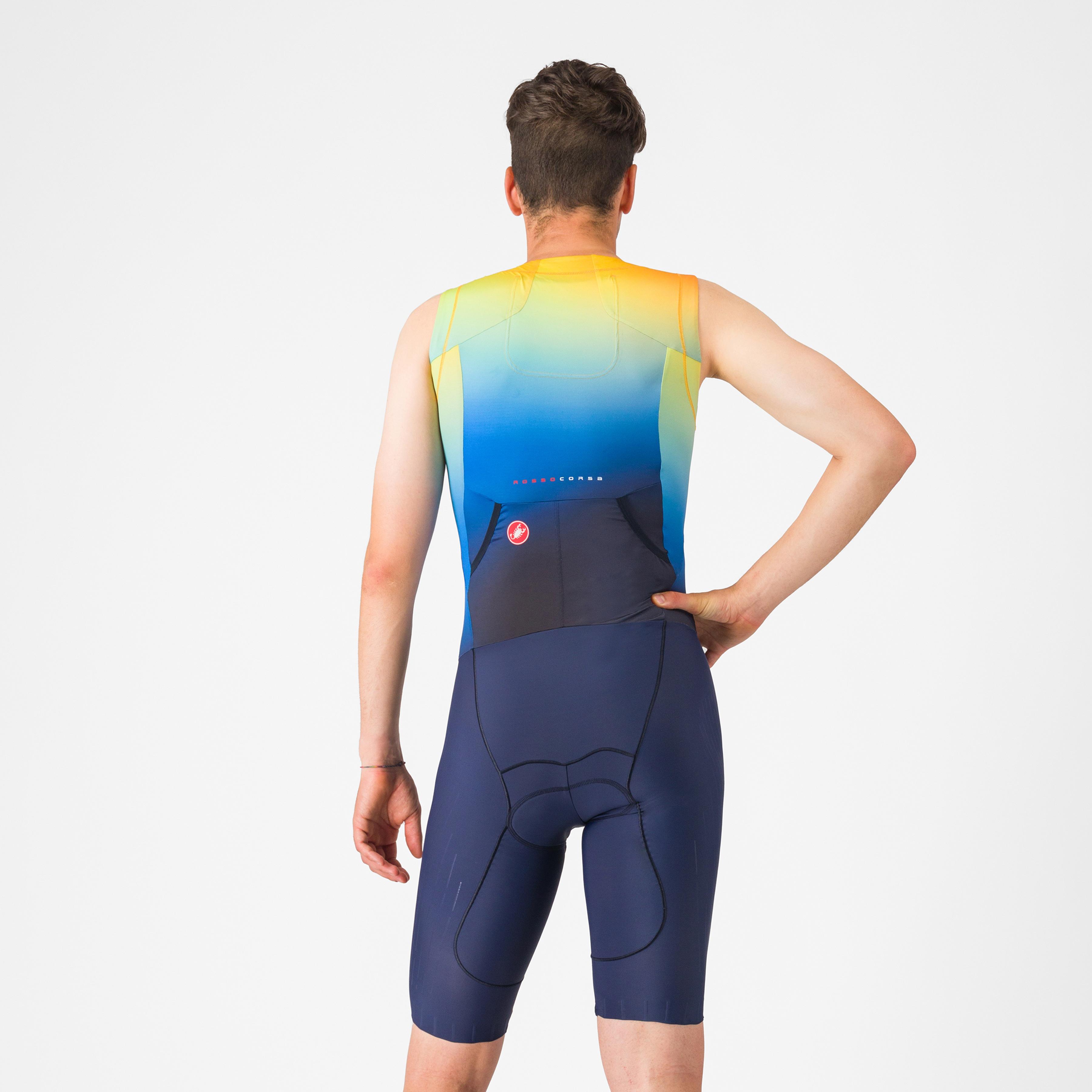 Free sanremo 3 suit sleeveless - belgian blue/multicolor vivid - castelli