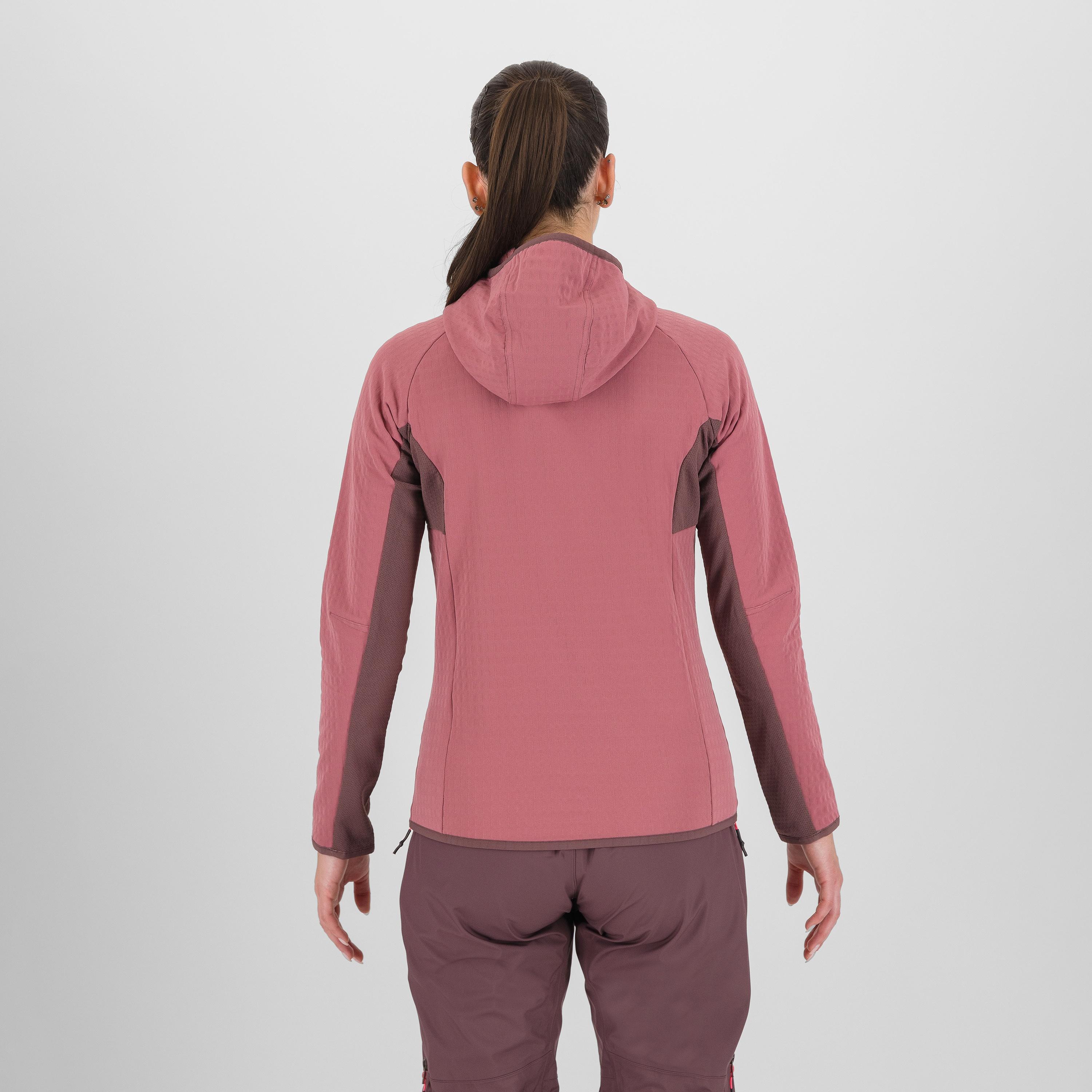 Marmolada hoodie w fleece - deco rose/huckleberry - karpos