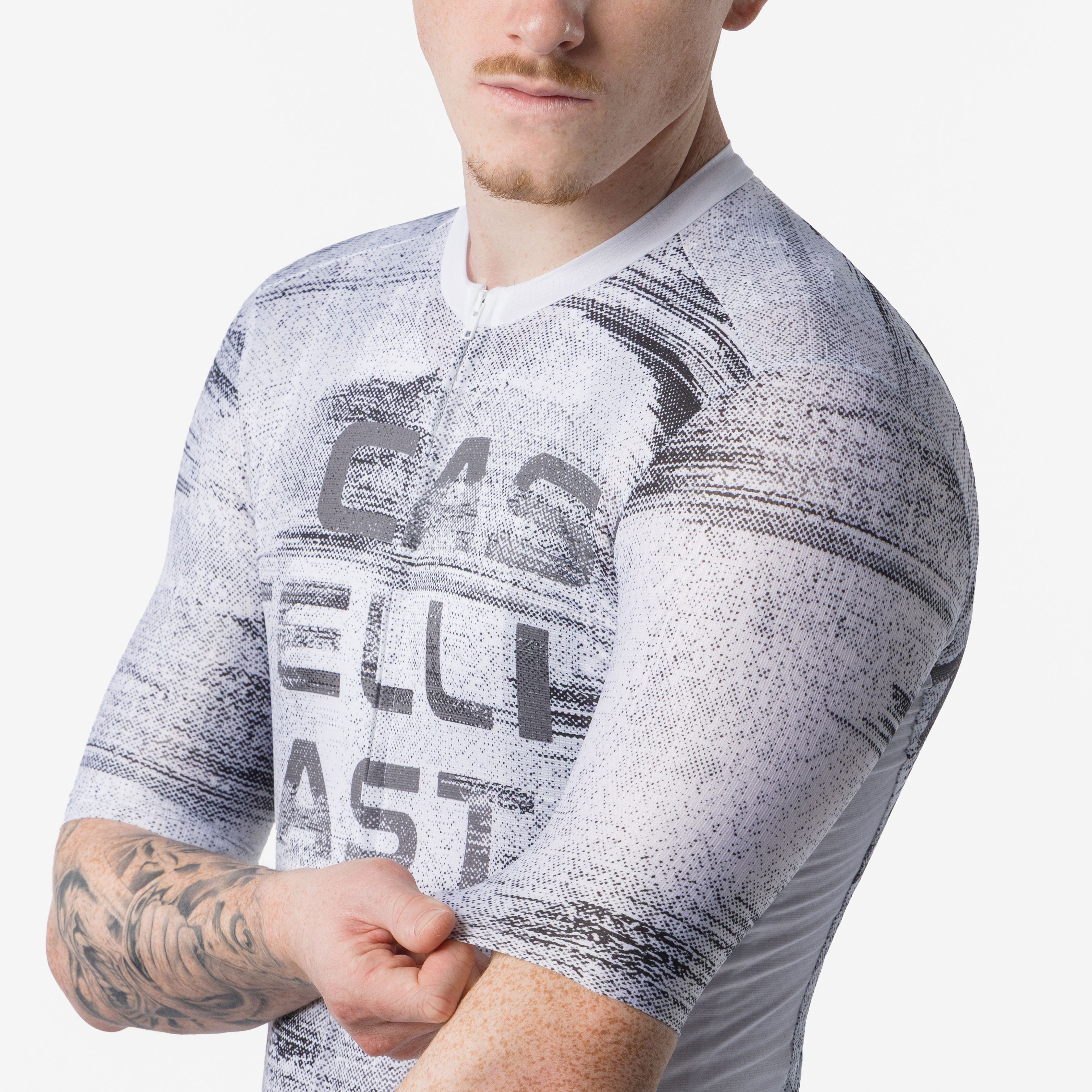 Stratus logo jersey - white/smoky gray - castelli