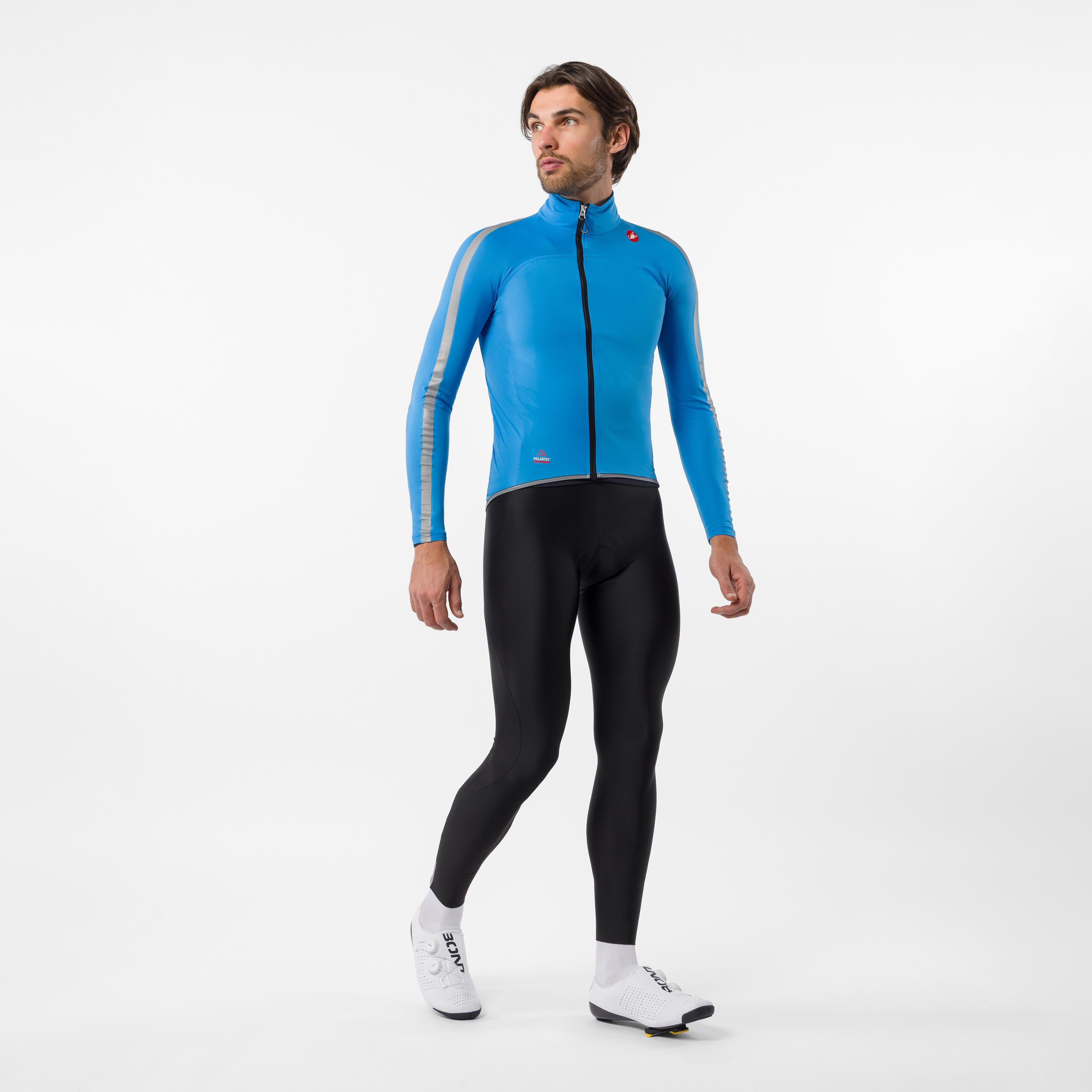 Ultra rain cape - blue circuit/silver reflex - castelli