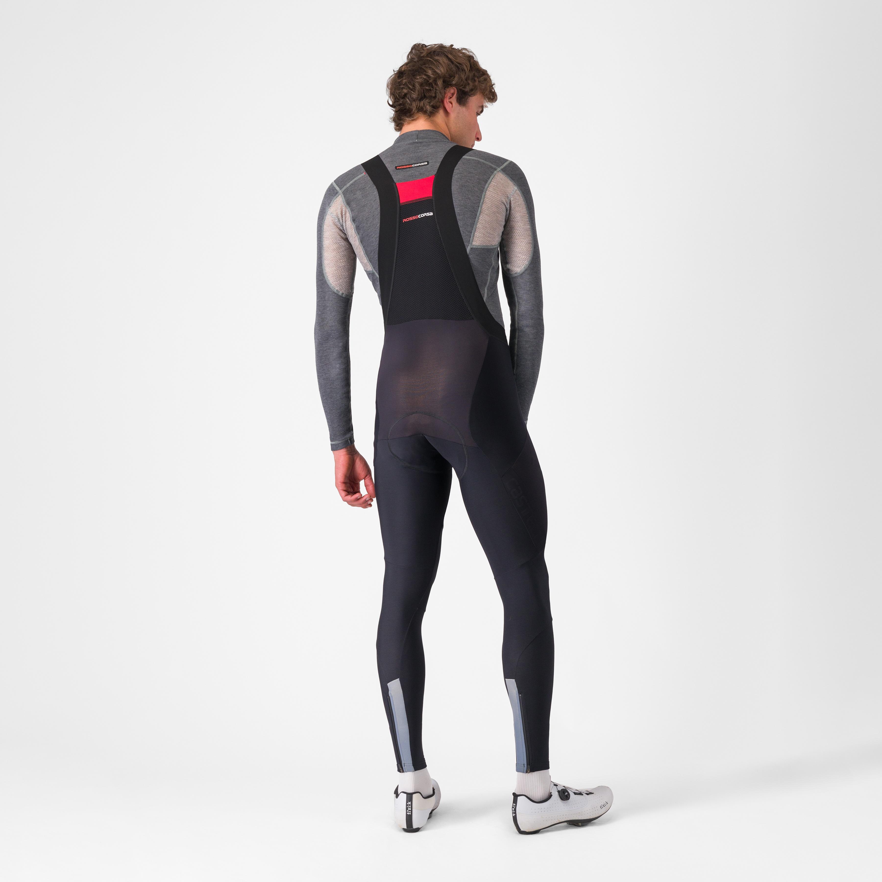 Sorpasso ros bibtight - black/silver reflex - castelli