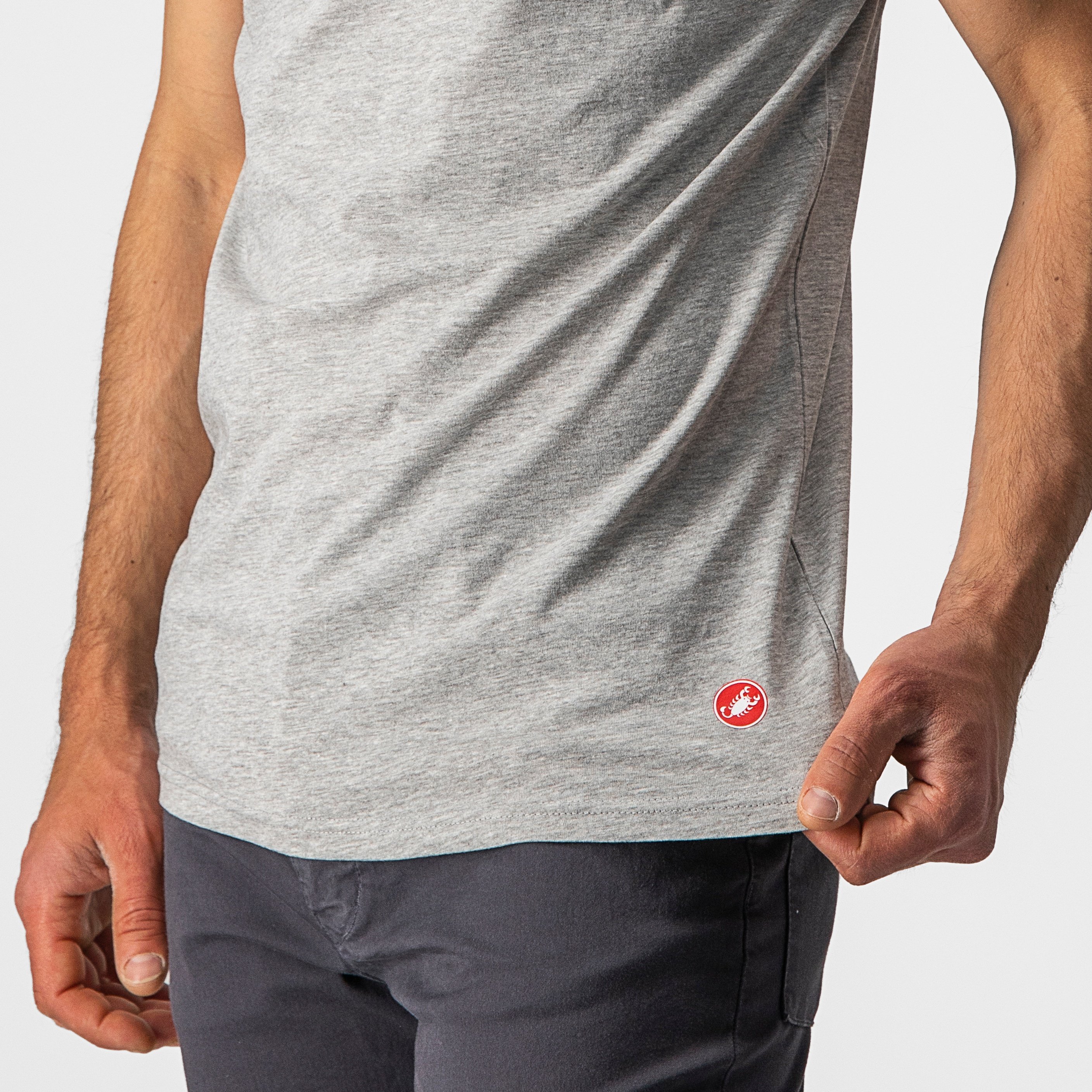 Sprinter tee - melange light gray - castelli