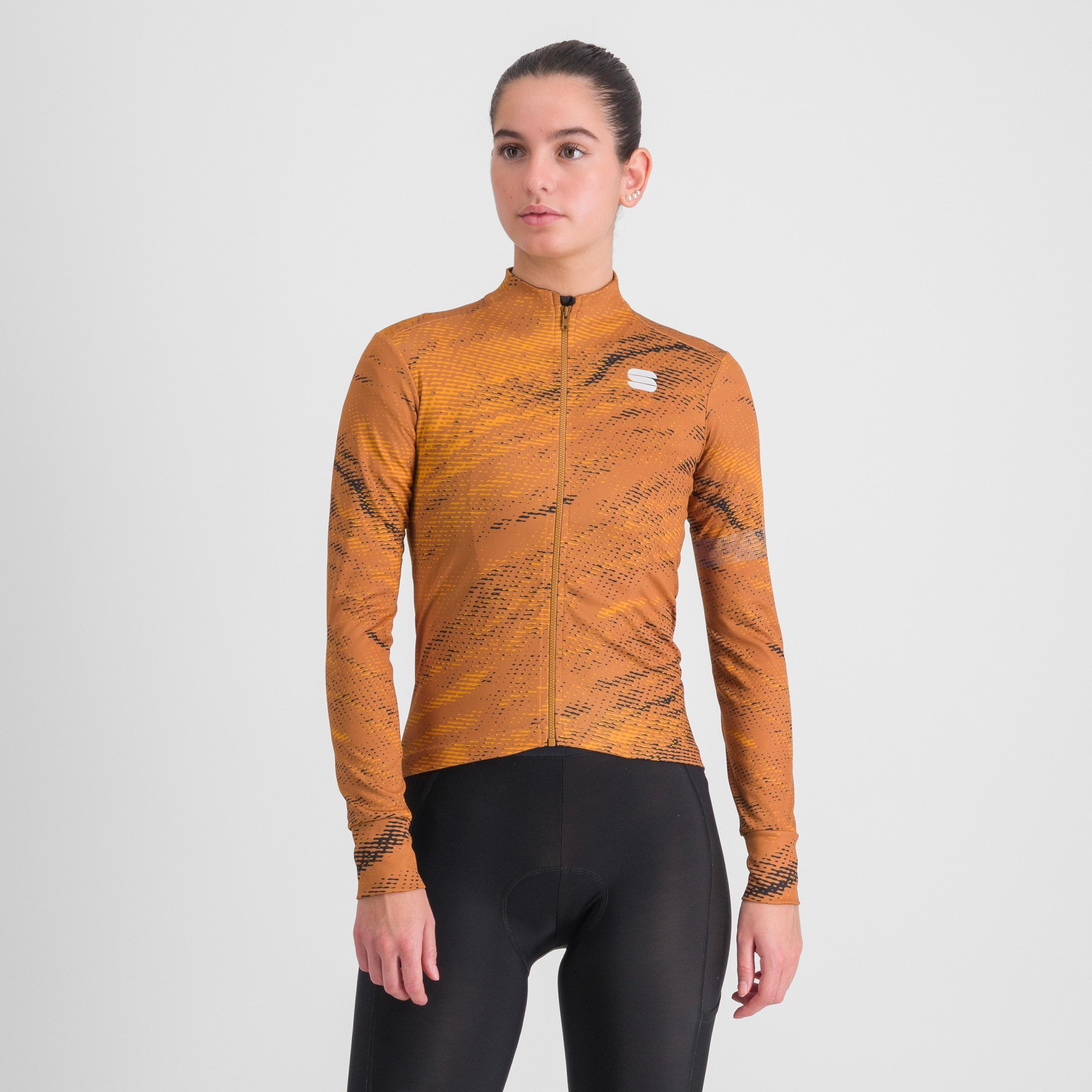 Cliff supergiara w thermal jersey - leather golden oak black - sportful