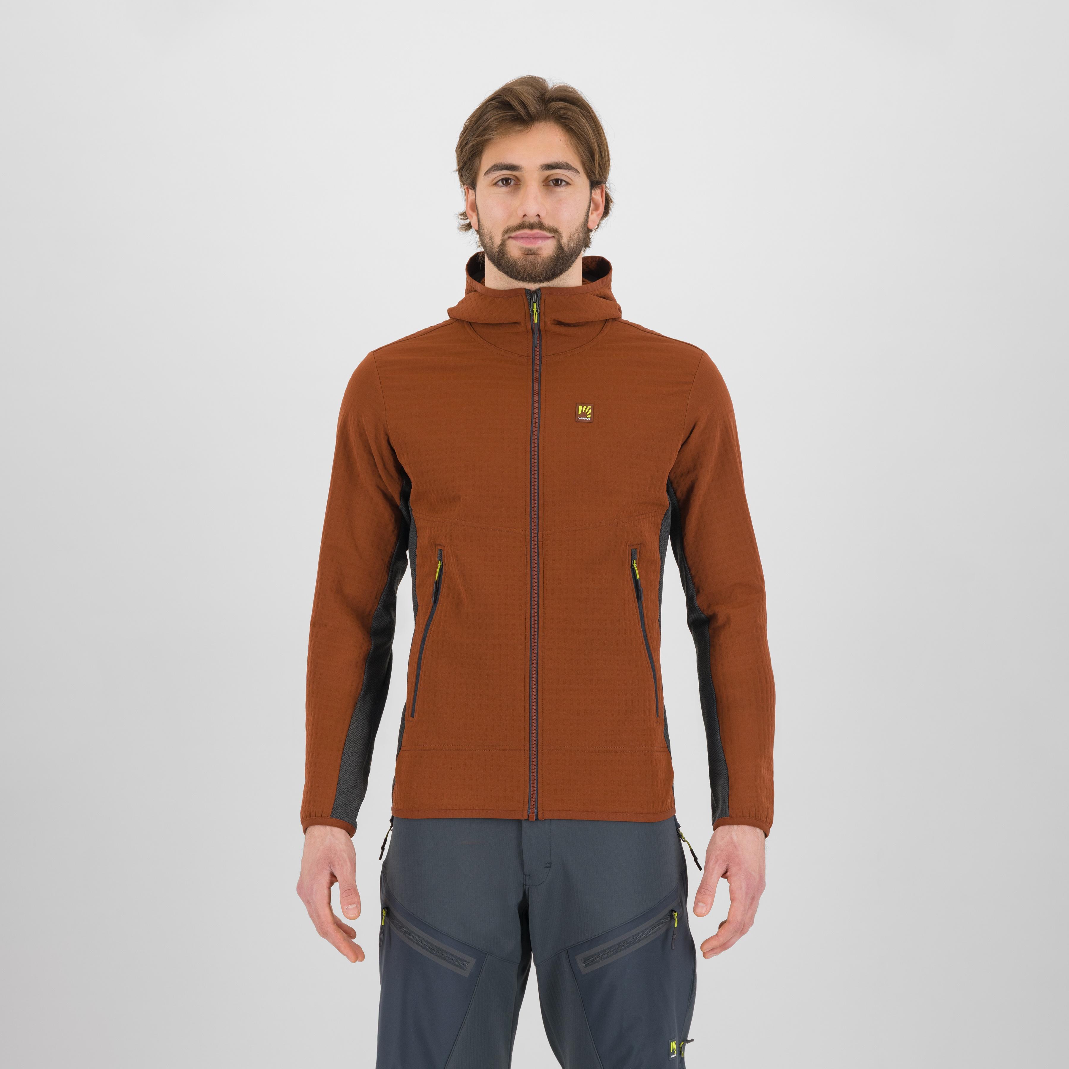 Marmolada hoodie fleece - mahogany/woodl.gray - karpos