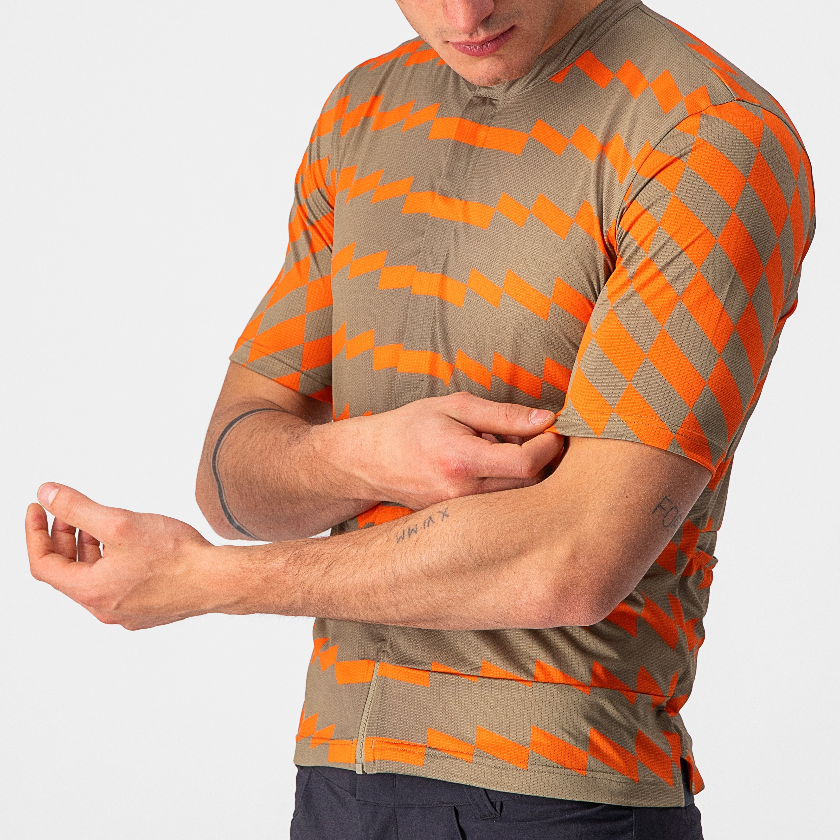 Unltd sterrato jersey - olive green/orange rust - castelli