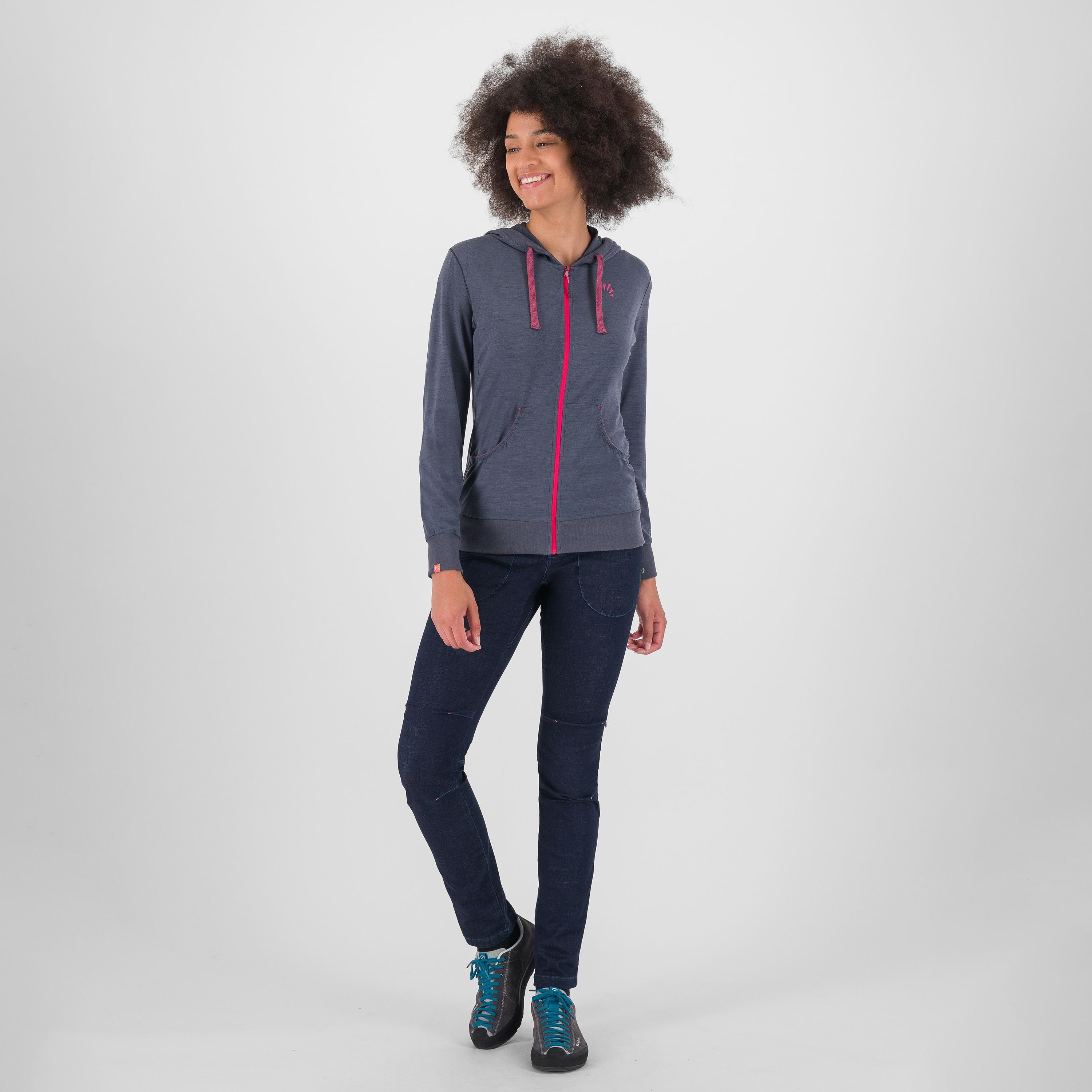 Coppolo merino w full zip hoodie - ombre blue - karpos