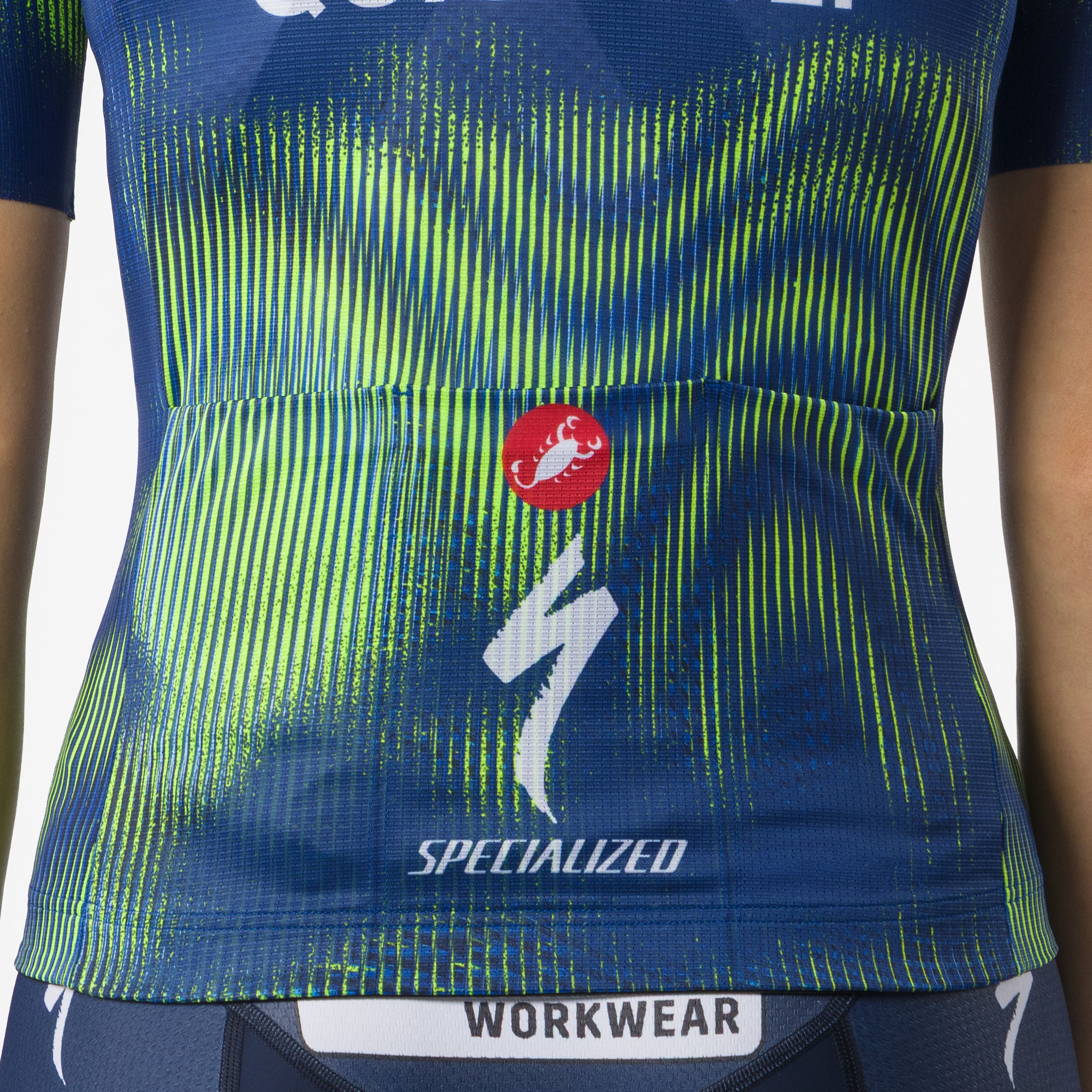 Competizione 4 w jersey - blue/electric lime - castelli