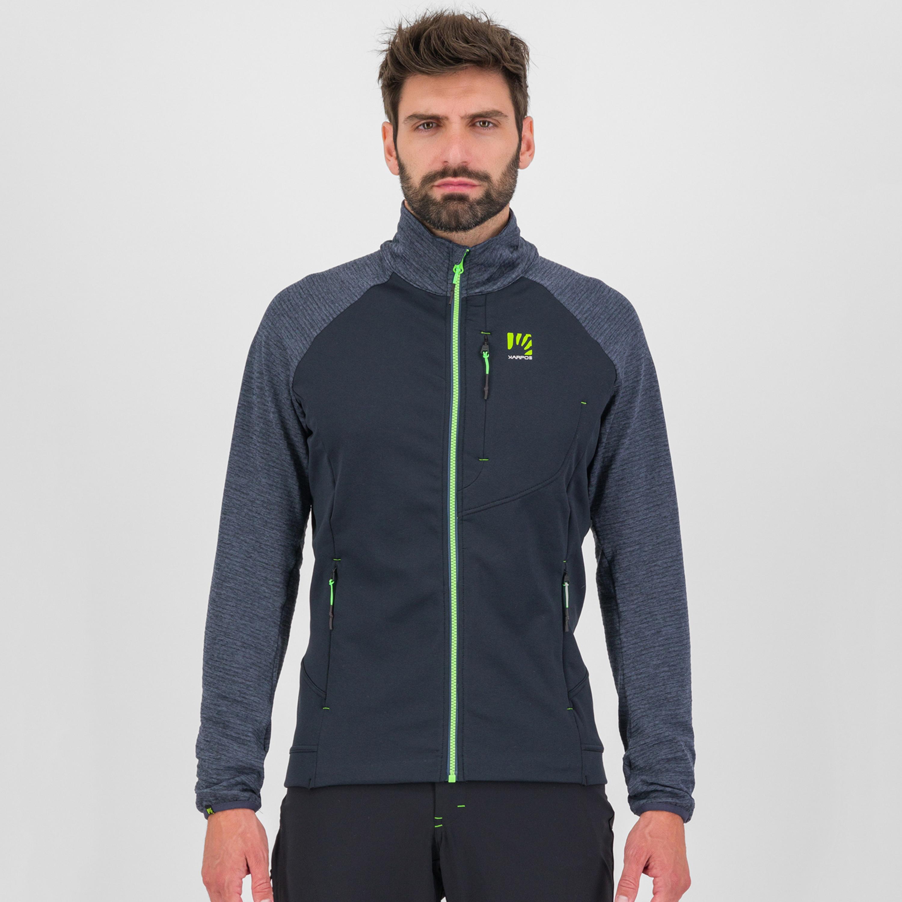 Pizzocco evo full-zip fleece - black/ombre blue/jasmine green - karpos