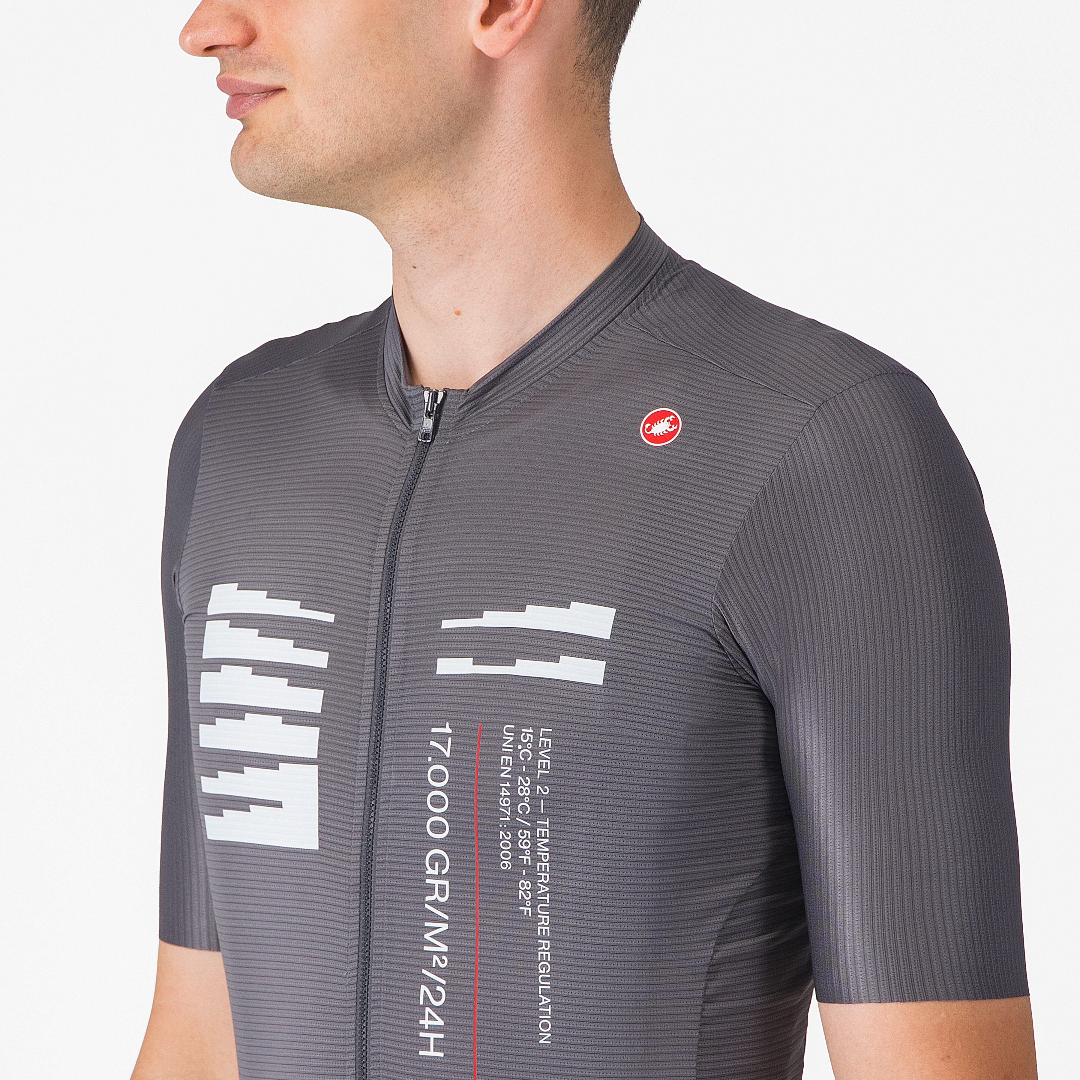 Espresso r-a/d jersey - smoky gray - castelli