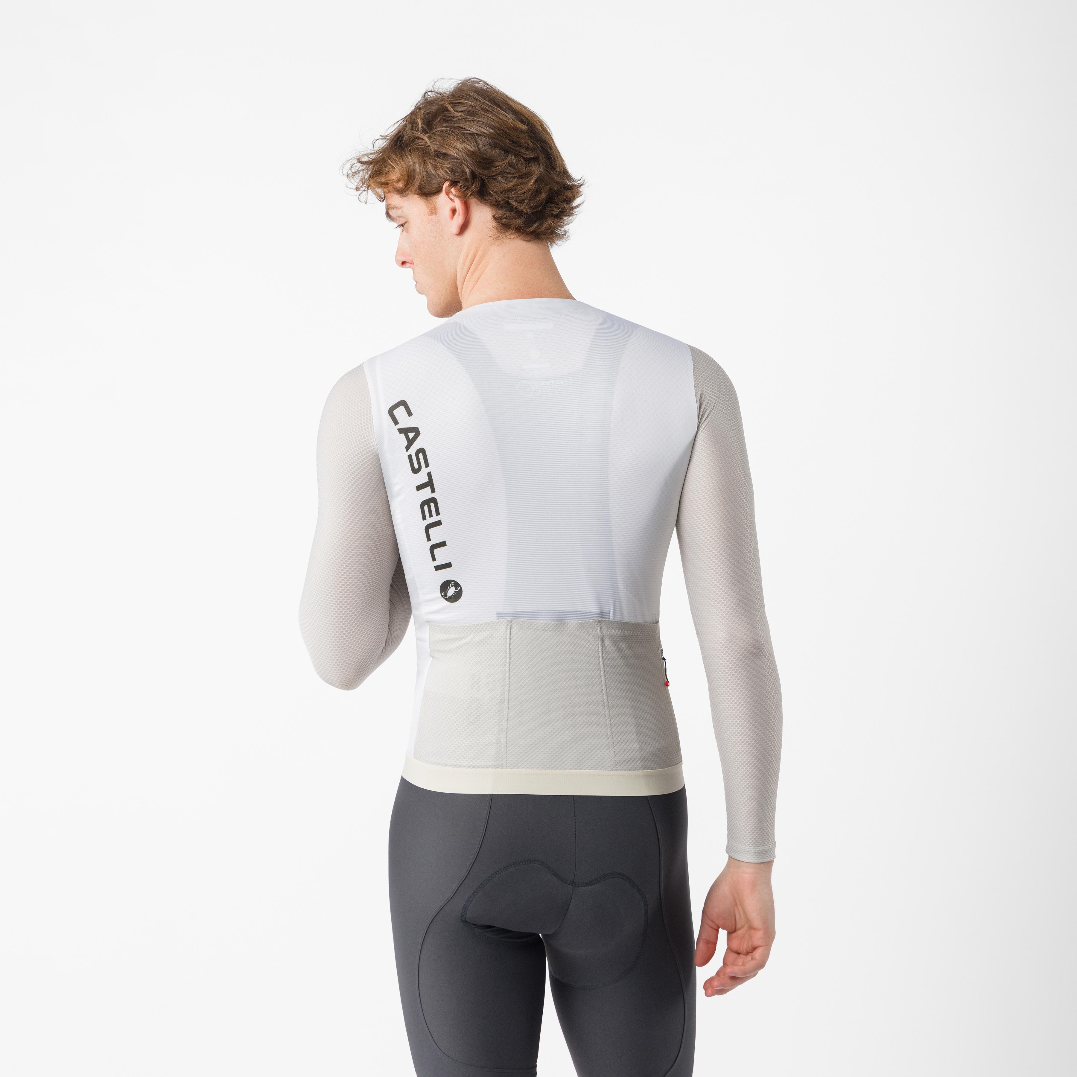 Corretto ls jersey - ivory/silver moon-deep green - castelli