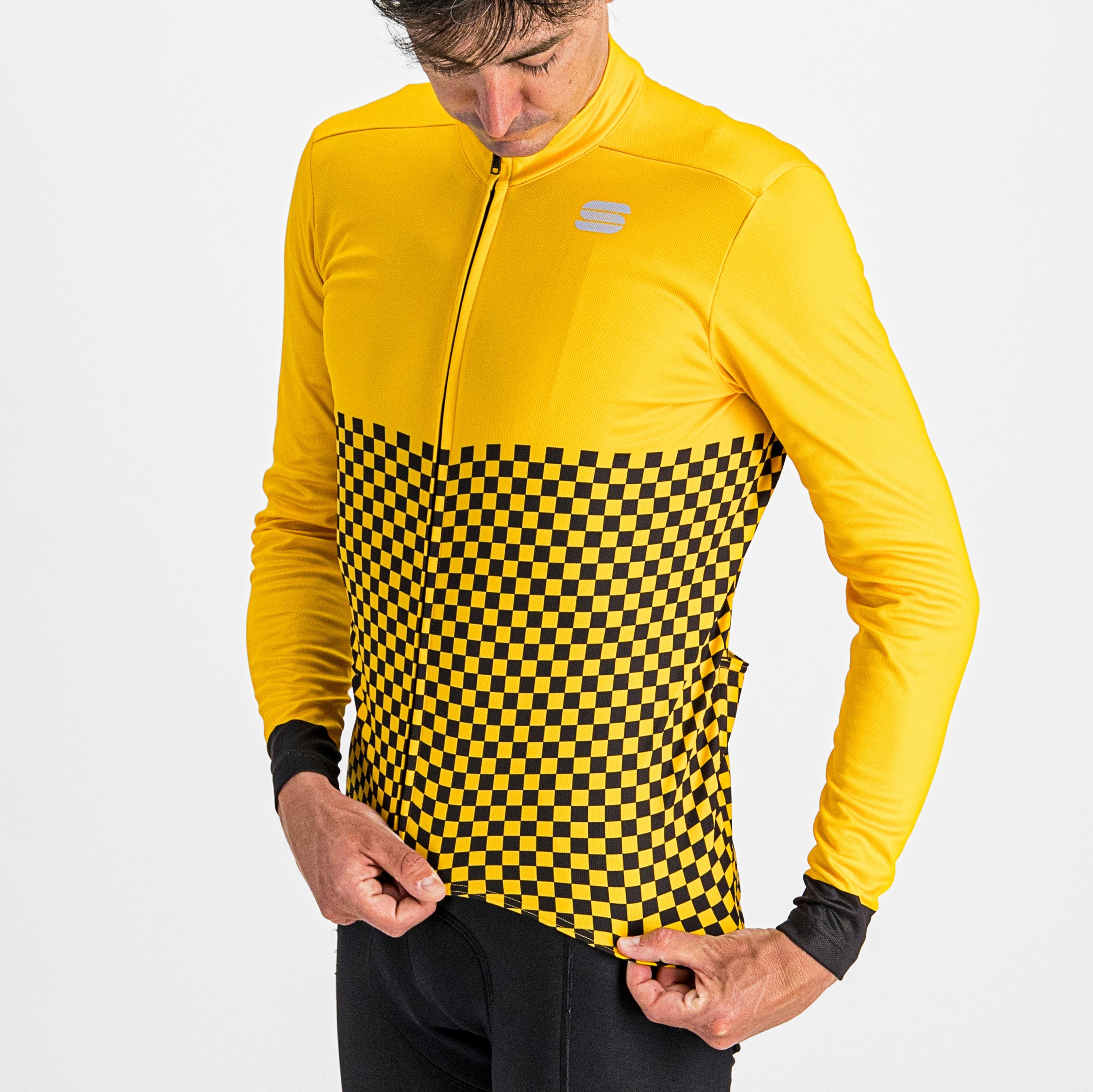Checkmate thermal jersey - yellow black - sportful