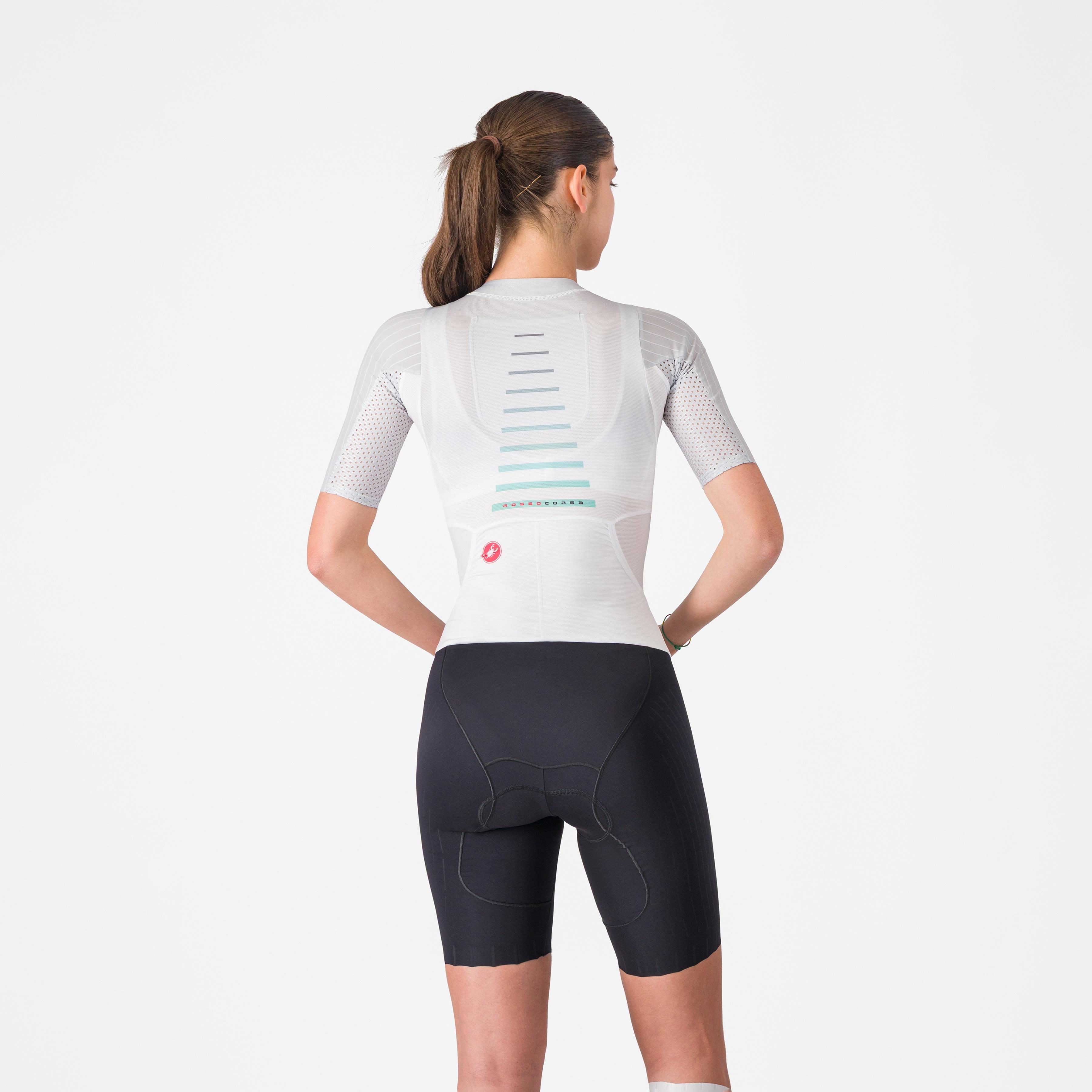 Free sanremo 3 w suit short sleeve - white/black - castelli