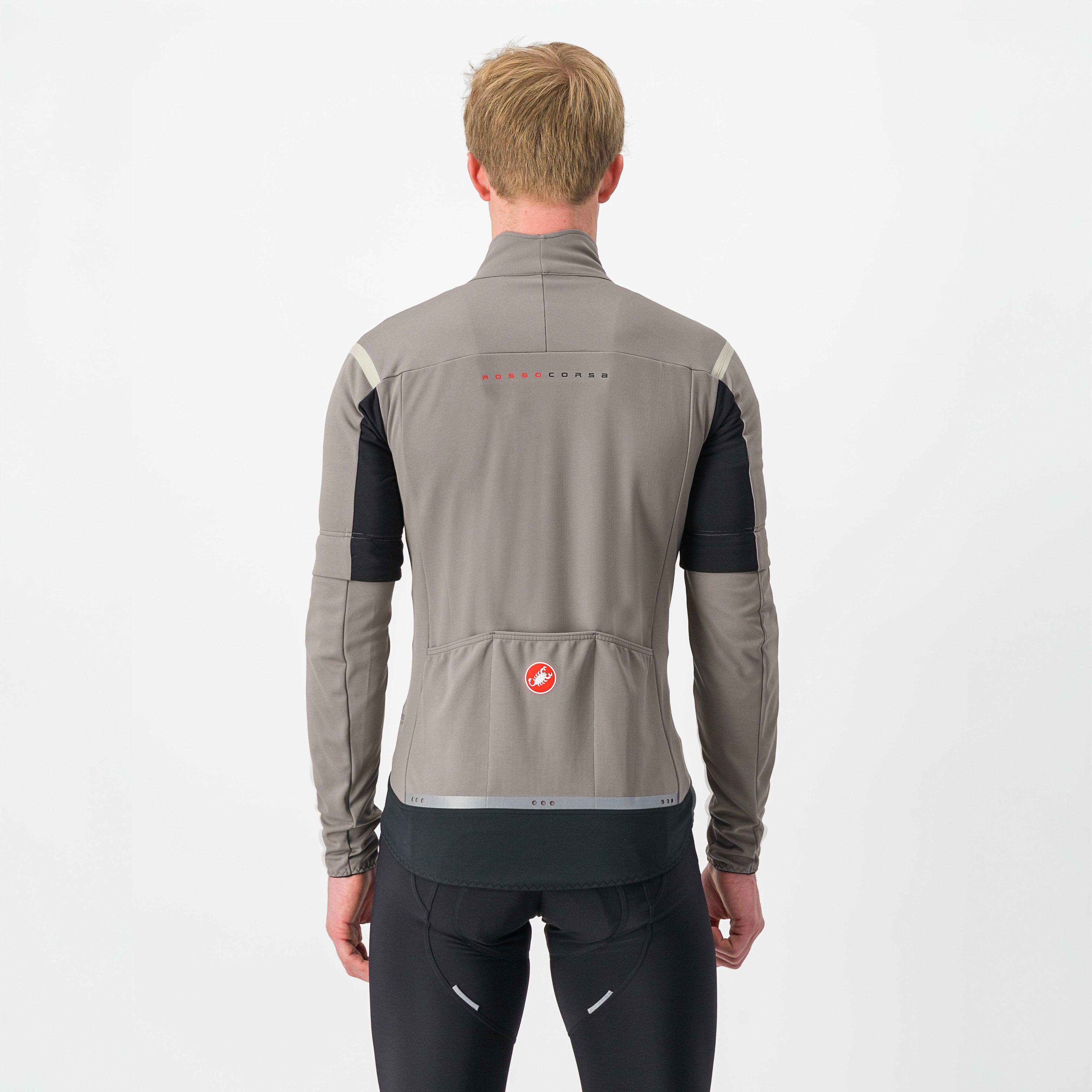 Perfetto ros 2 convertible jacket - nickel gray/travertine gray - castelli