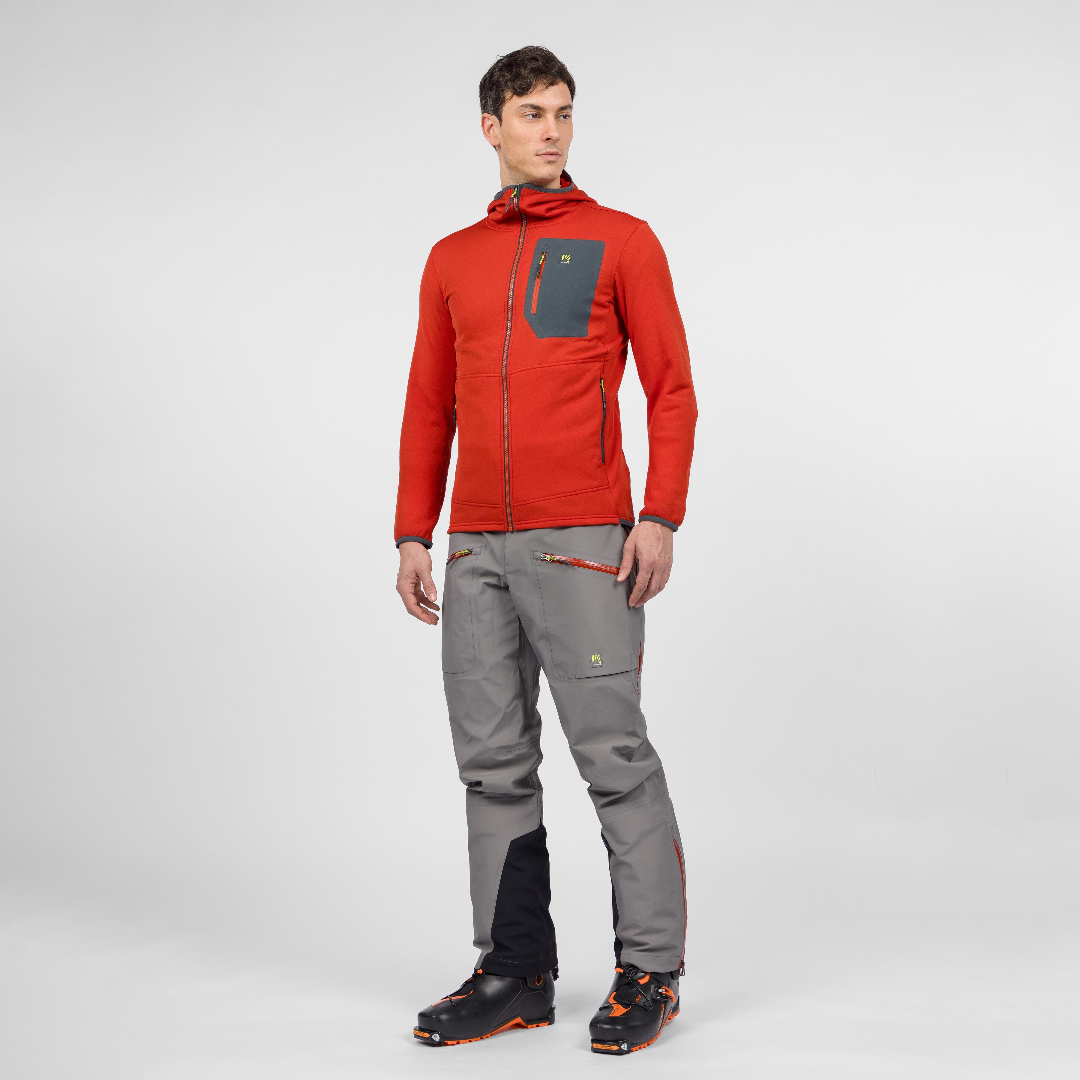 Antermoia hoodie fleece - fire - karpos