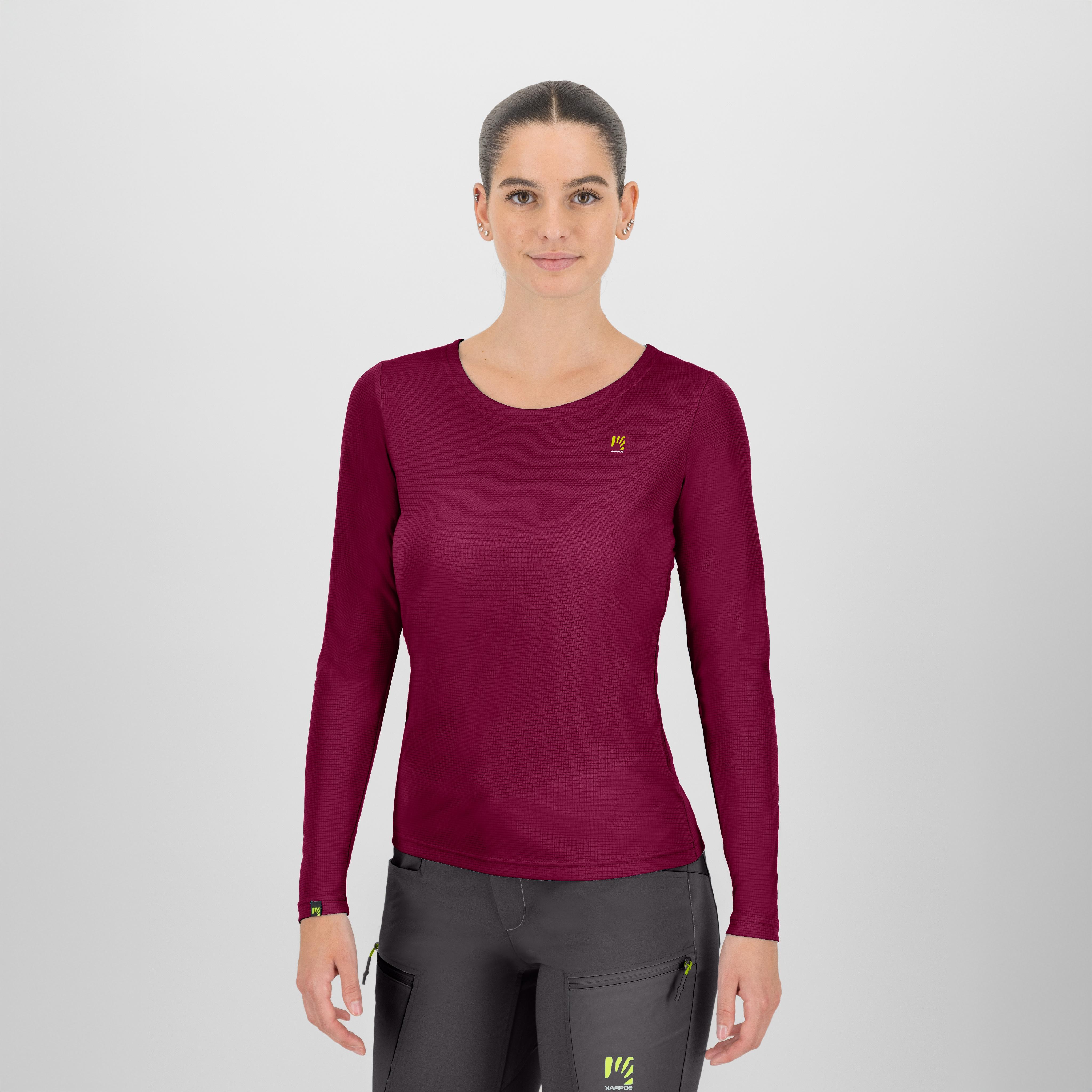 Loma evo w long sleeve t-shirt - beet red - karpos