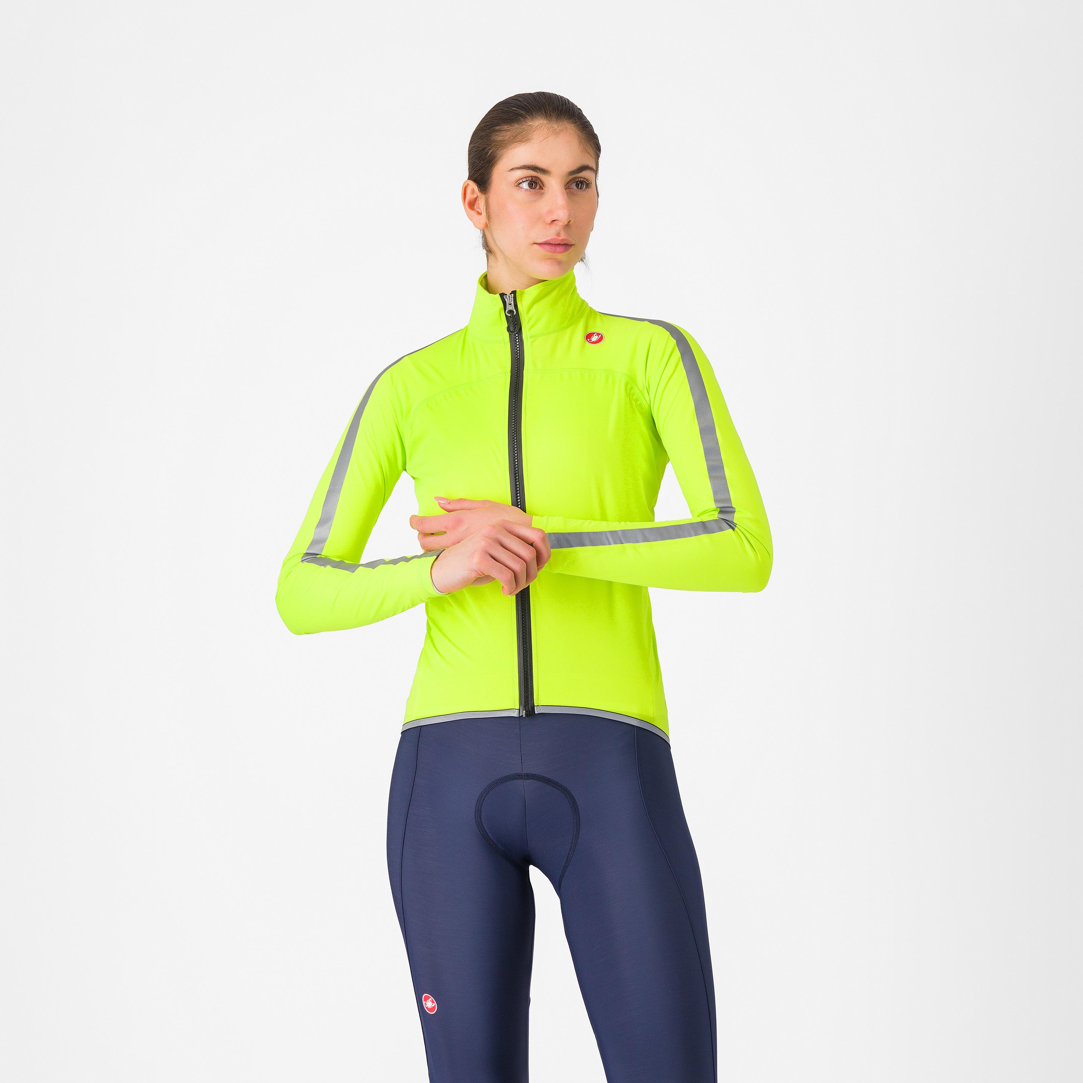 Ultra w rain cape - electric lime/silver reflex - castelli
