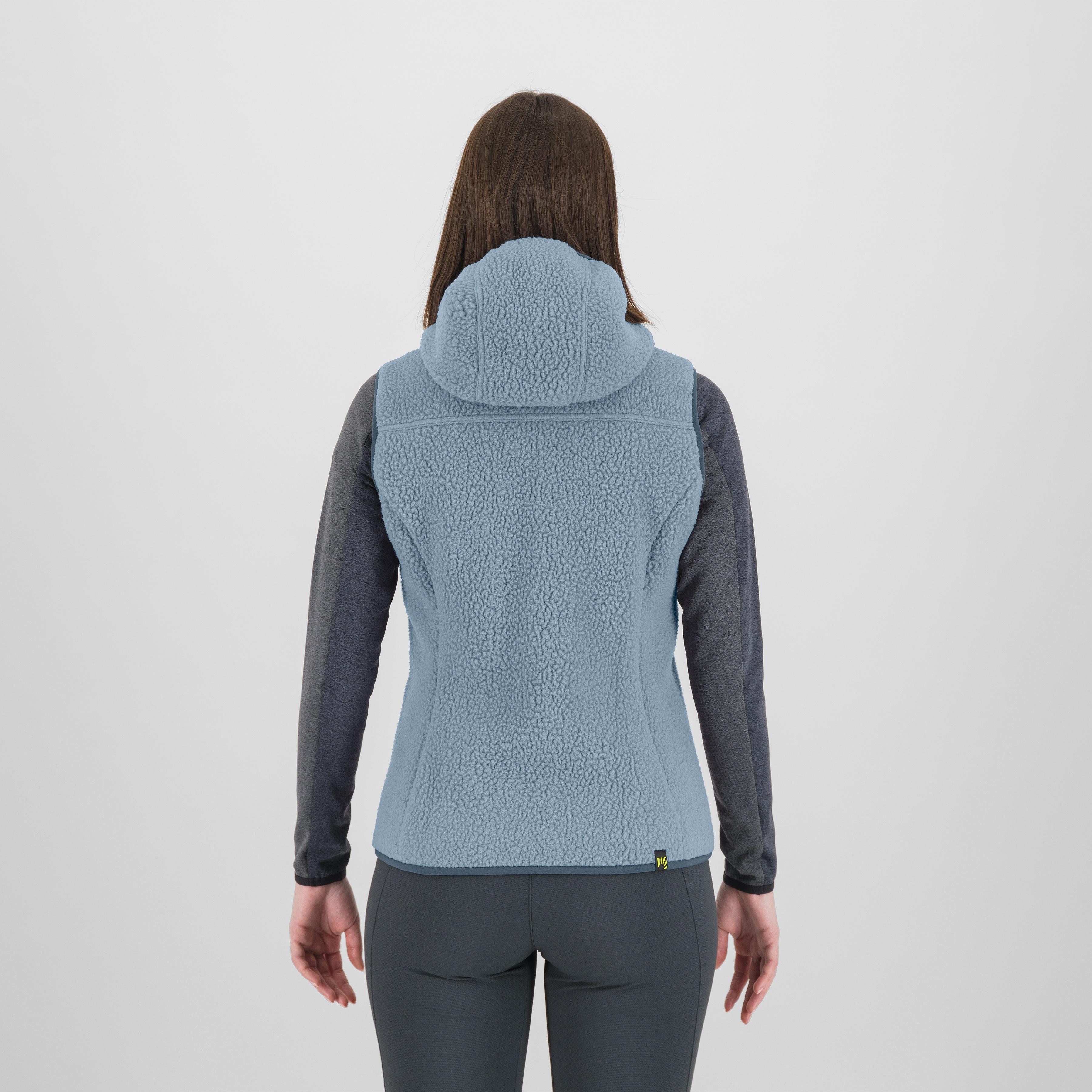 Moiazza retro hoodie w vest - ashley blue/blue mirage - karpos