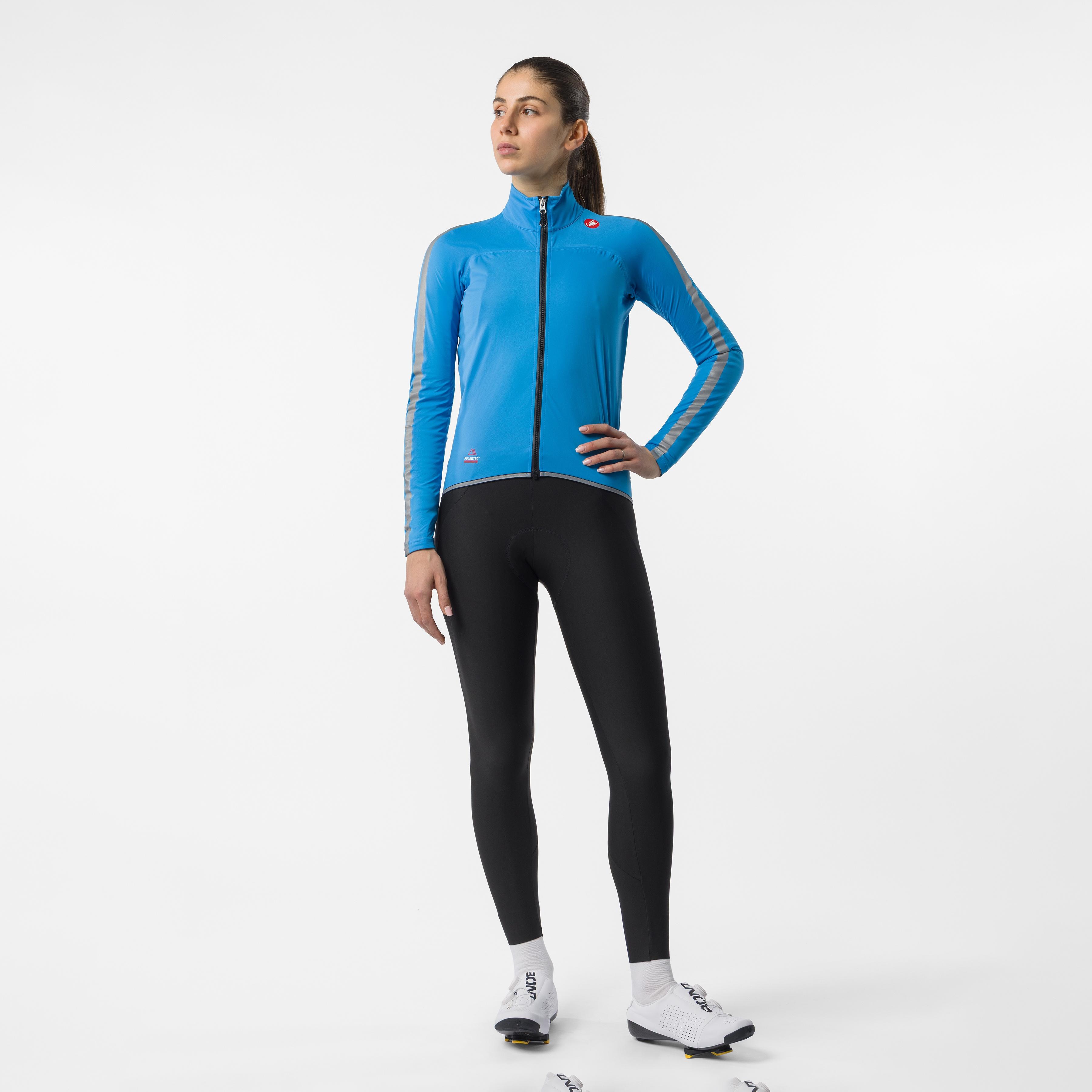 Ultra w rain cape - blue circuit/silver reflex - castelli