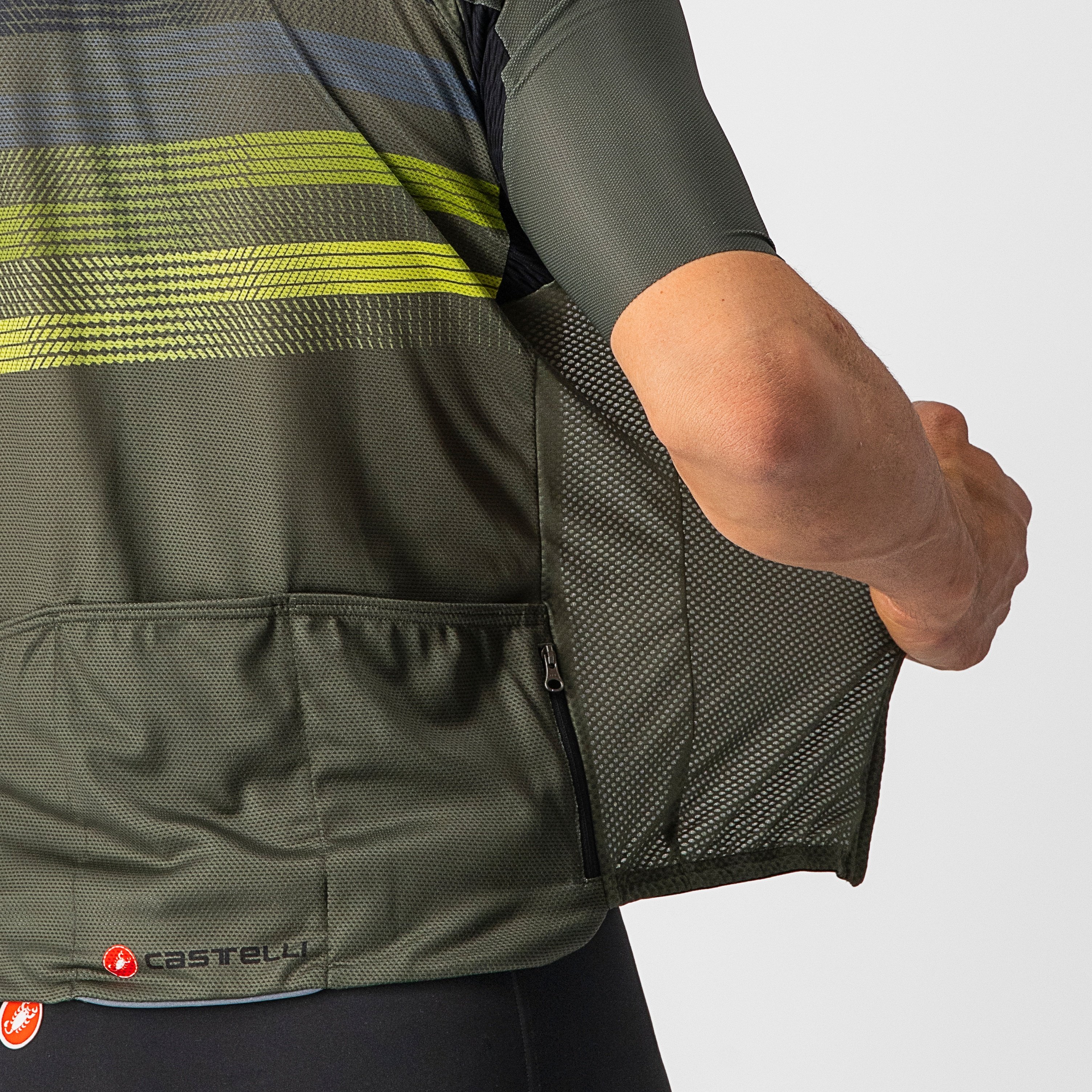 Endurance pro jersey - military green/blue-sulphur - castelli