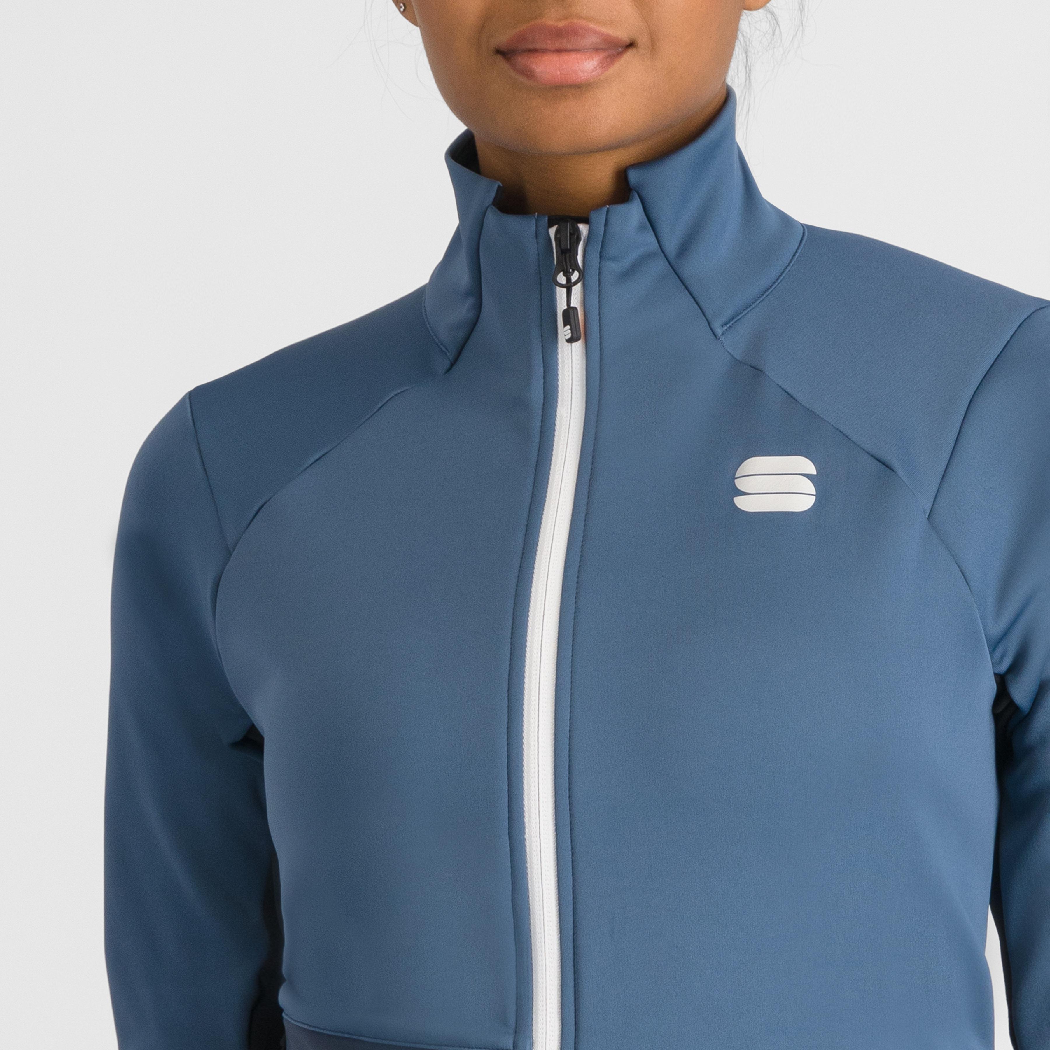 Engadin w jacket - natural gray/galaxy blue - sportful