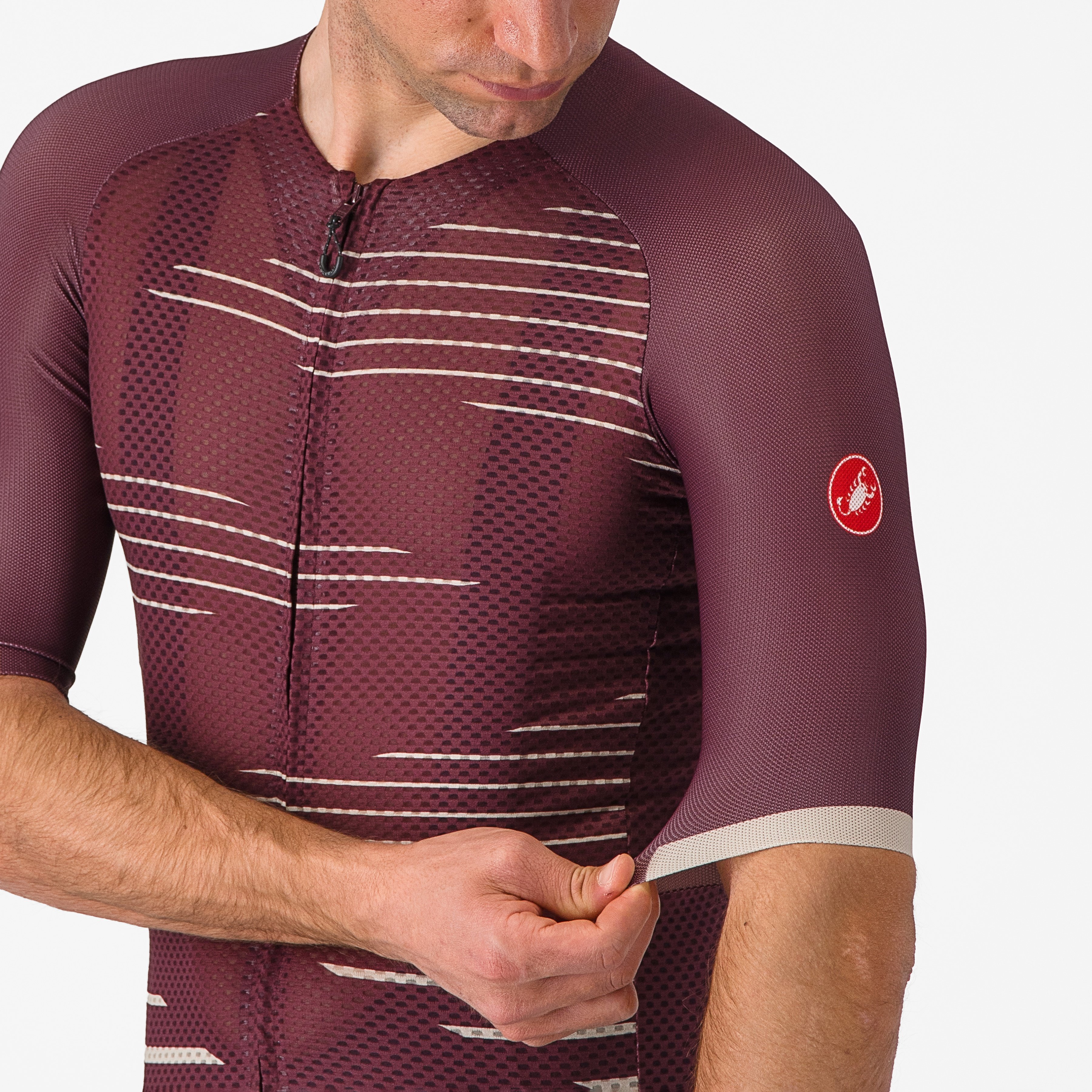Climber's 4.0 jersey - deep bordeaux/silver moon - castelli