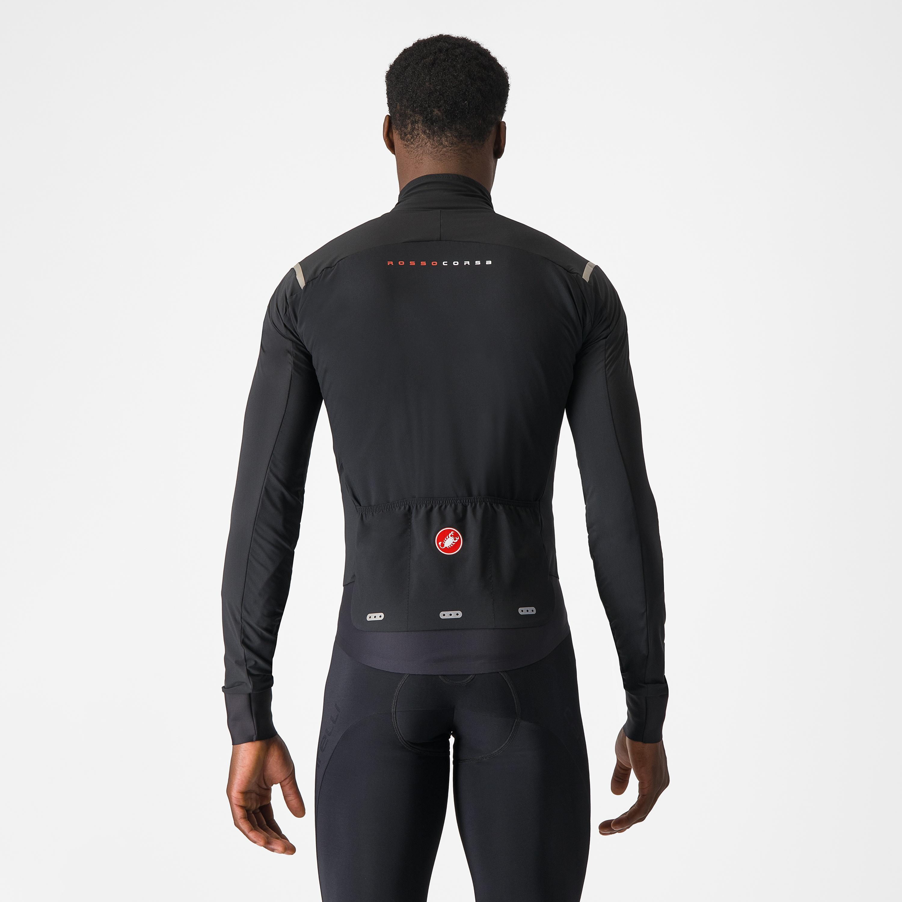 Alpha flight ros jacket - light black/silver reflex-dark - castelli
