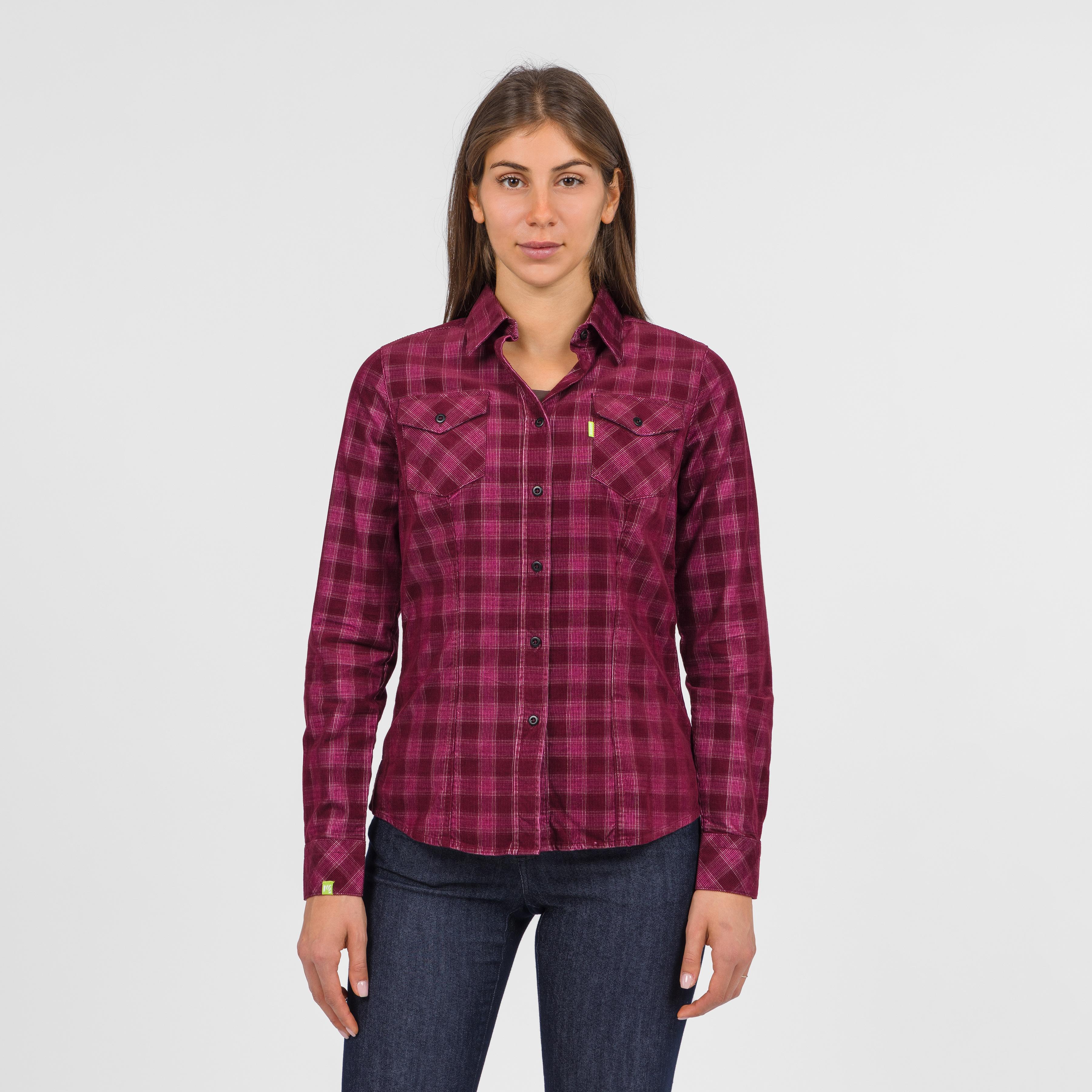 Martora velvet w shirt - crimson/pink power - karpos
