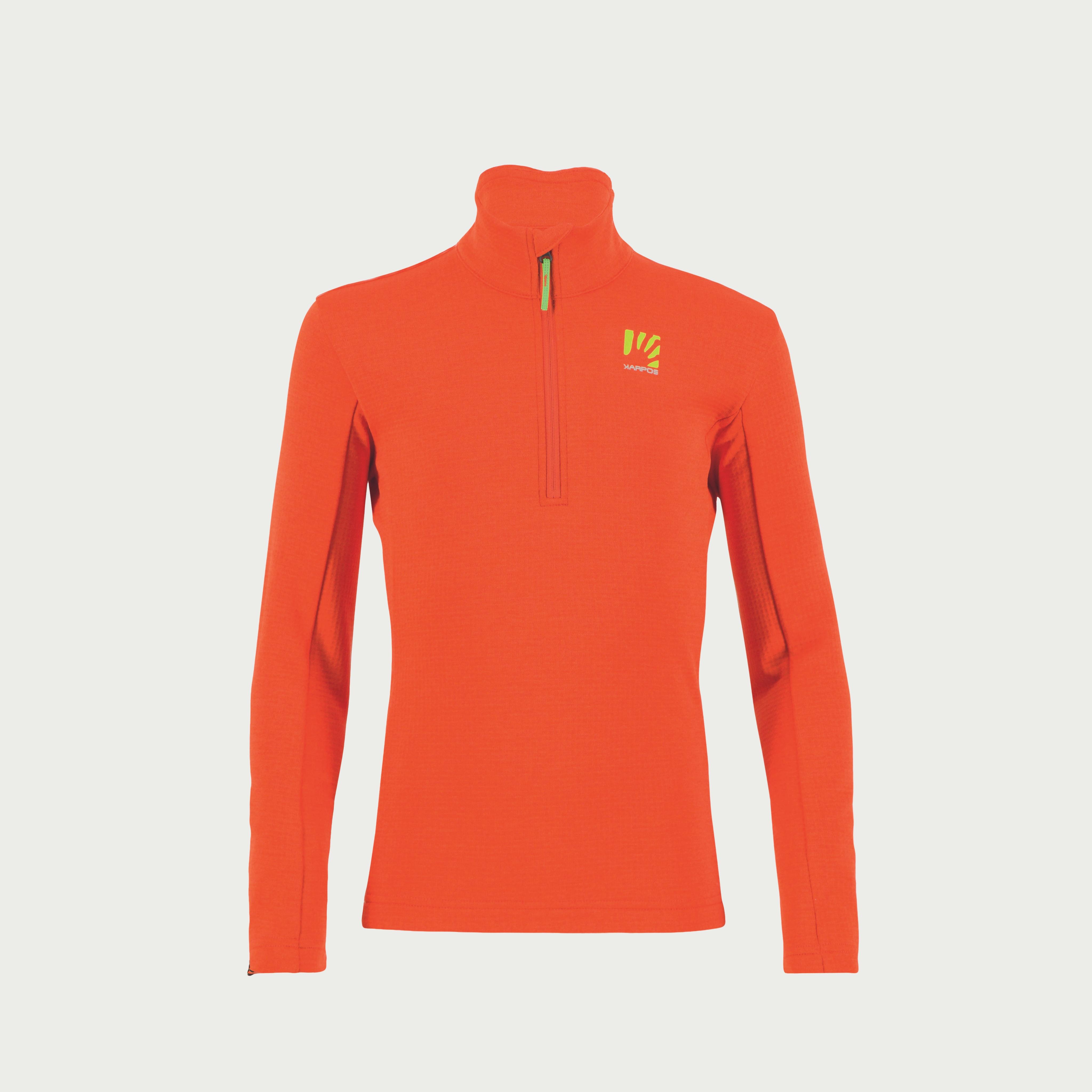 Pizzocco kid half-zip fleece - spicy orange - karpos