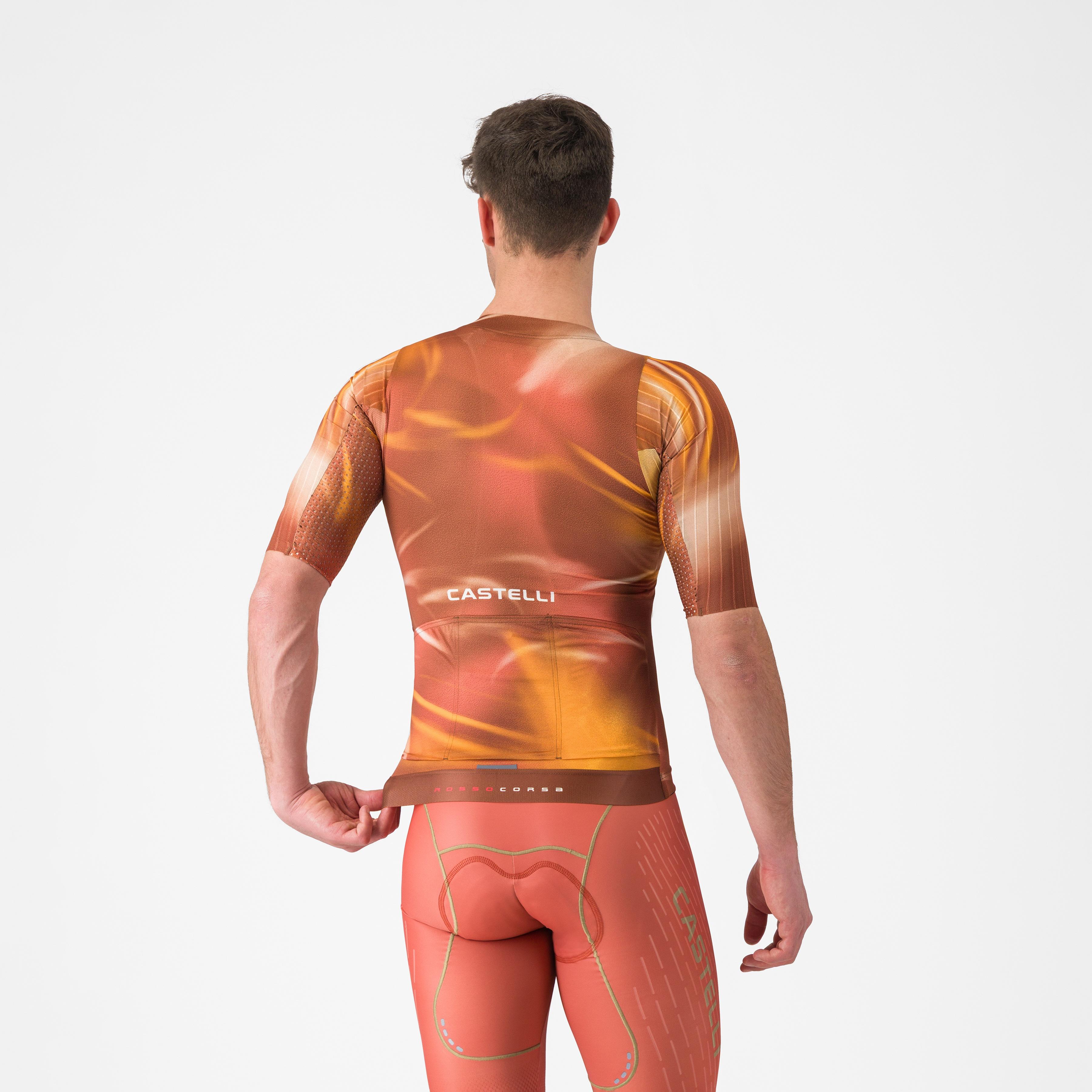 Aero race 8s jersey - deep mocha/vivid orange - castelli