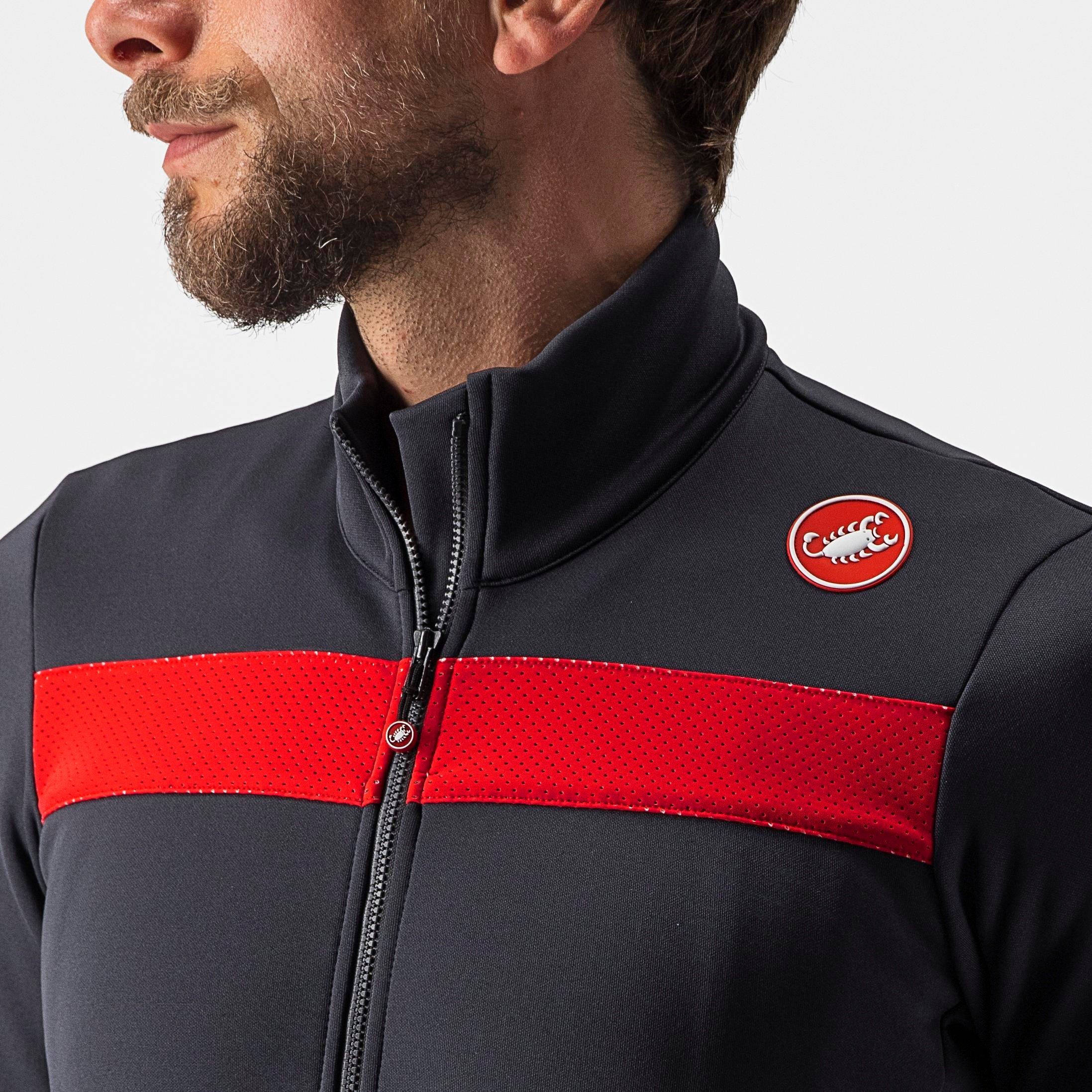 Puro 3 jersey fz - dark gray/red reflex - castelli