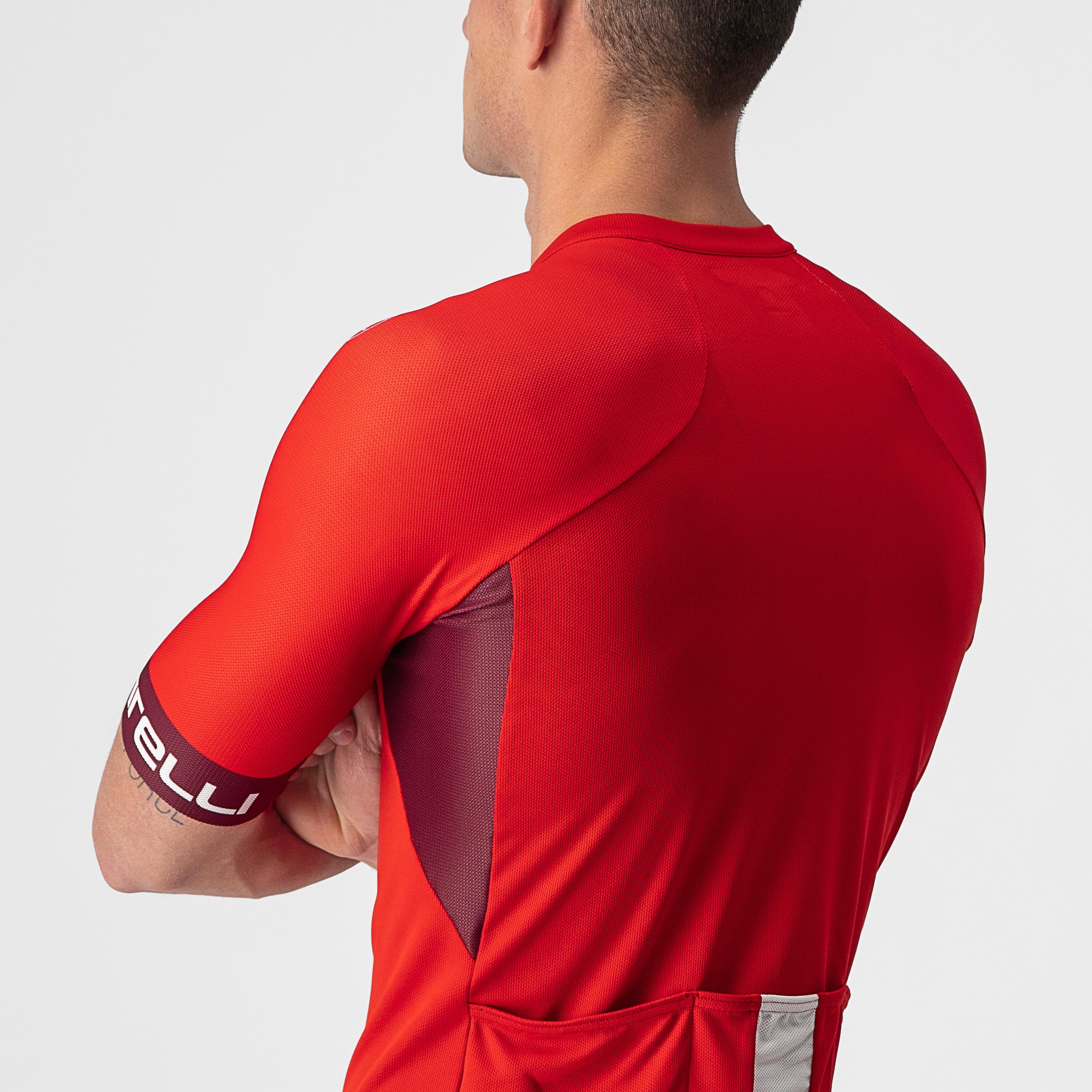 Entrata vi jersey - red/bordeaux-ivory - castelli