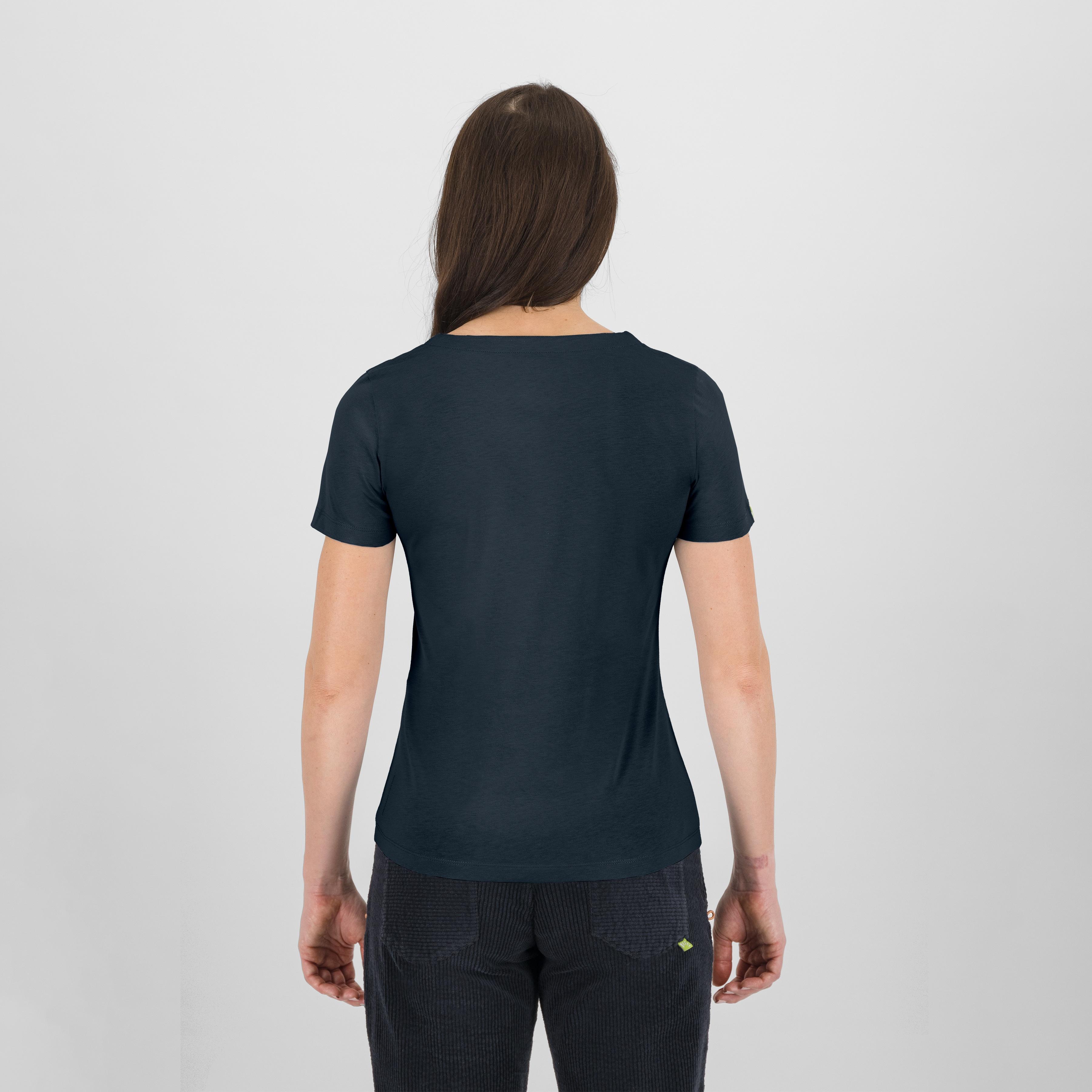 Loma cotton w t-shirt - woodl.gray/ writing print - karpos