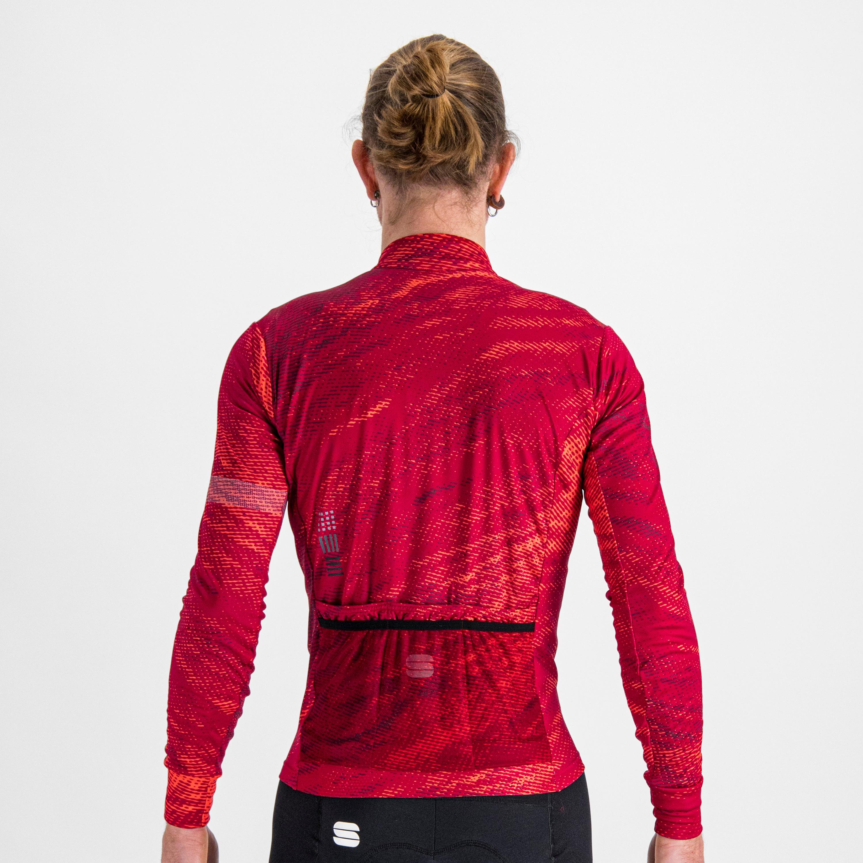 Cliff supergiara thermal jersey - red rumba pompelmo red wine - sportful