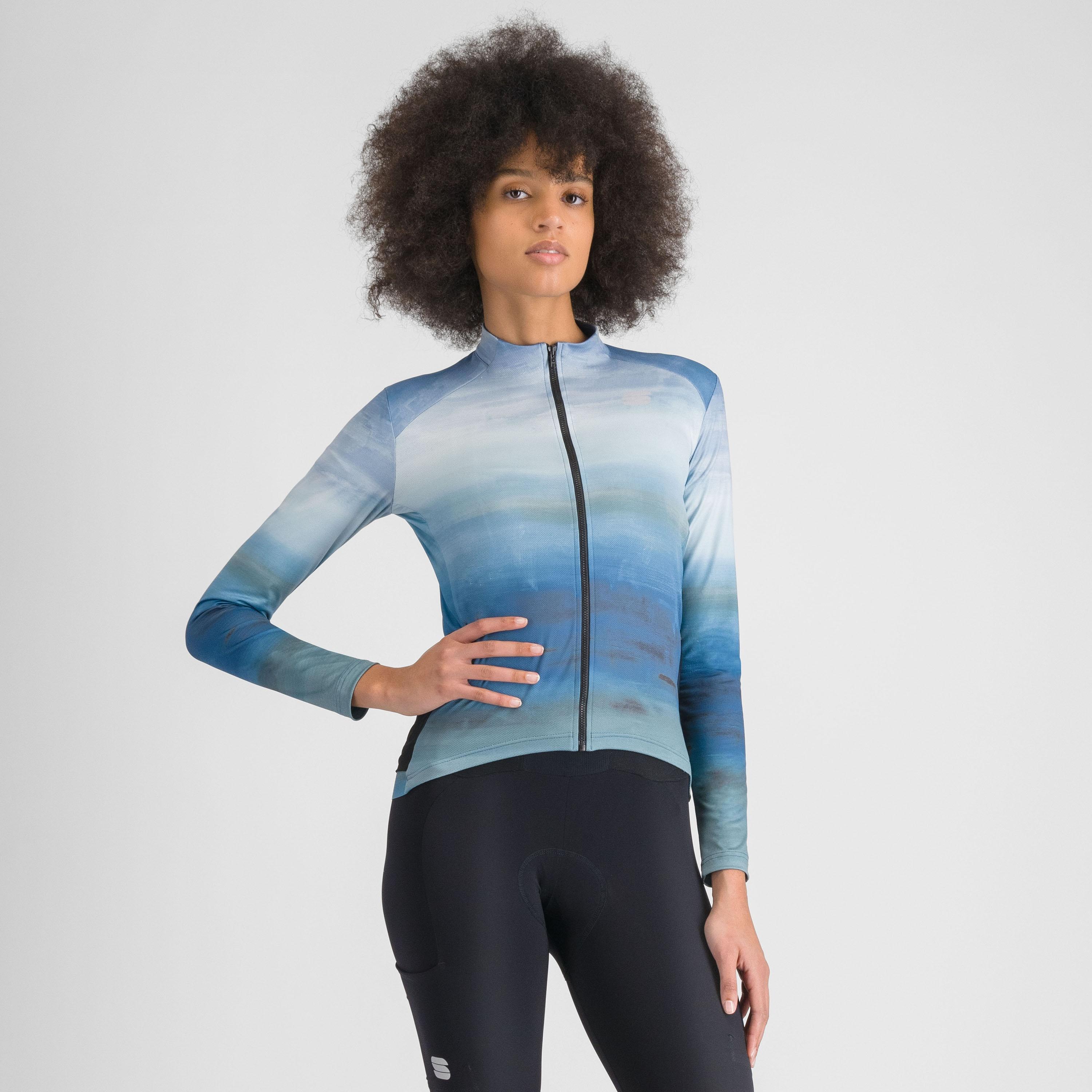 Flow supergiara w thermal jersey - blue vintage - sportful