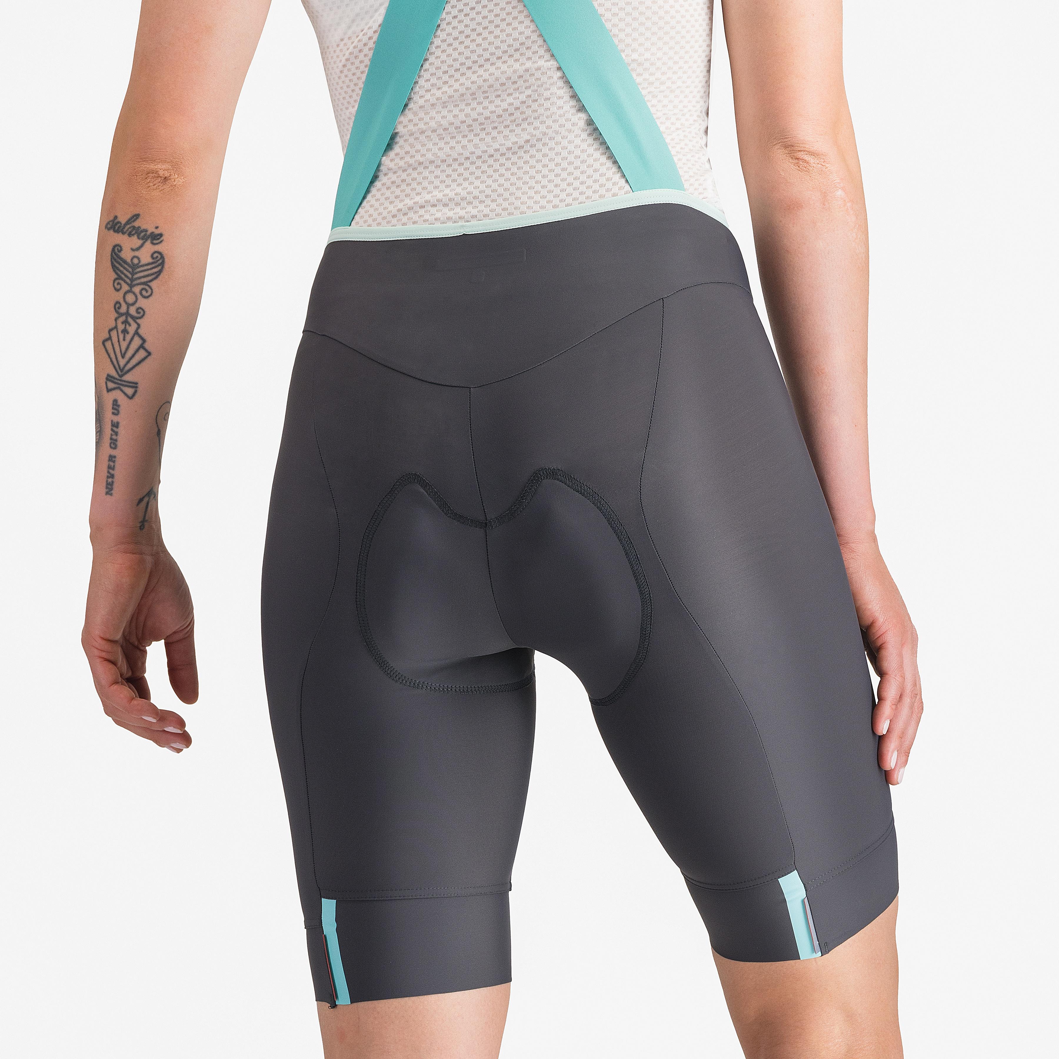 Prima 2 dt bibshort - dark gray/pool blue - castelli